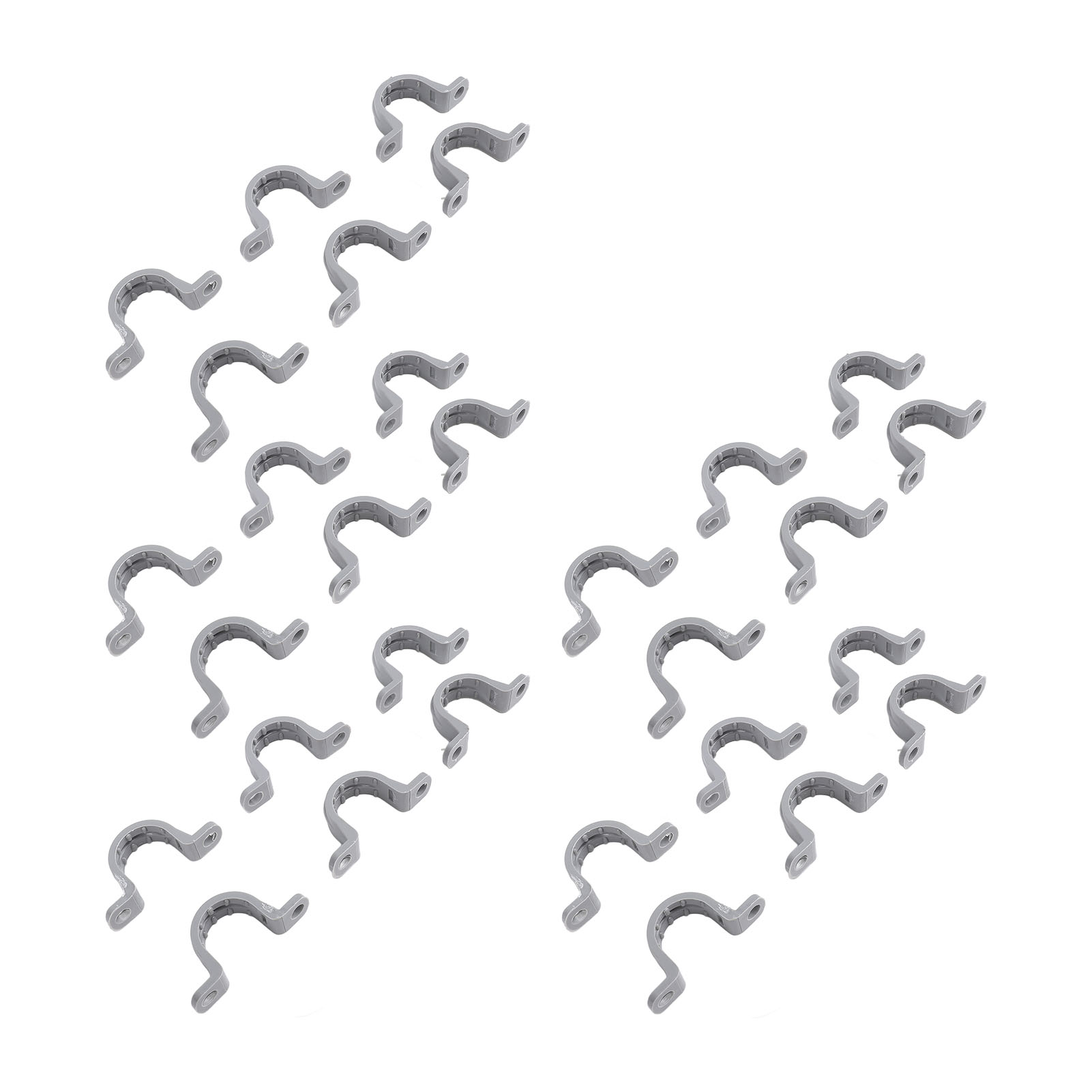 Packung Mit 30 Kabelbindern Für Elektrische Leitungsrohre, 1/2 Zoll, 2 Löcher, Für Pvc-rohre, Für Technische Anwendungen.