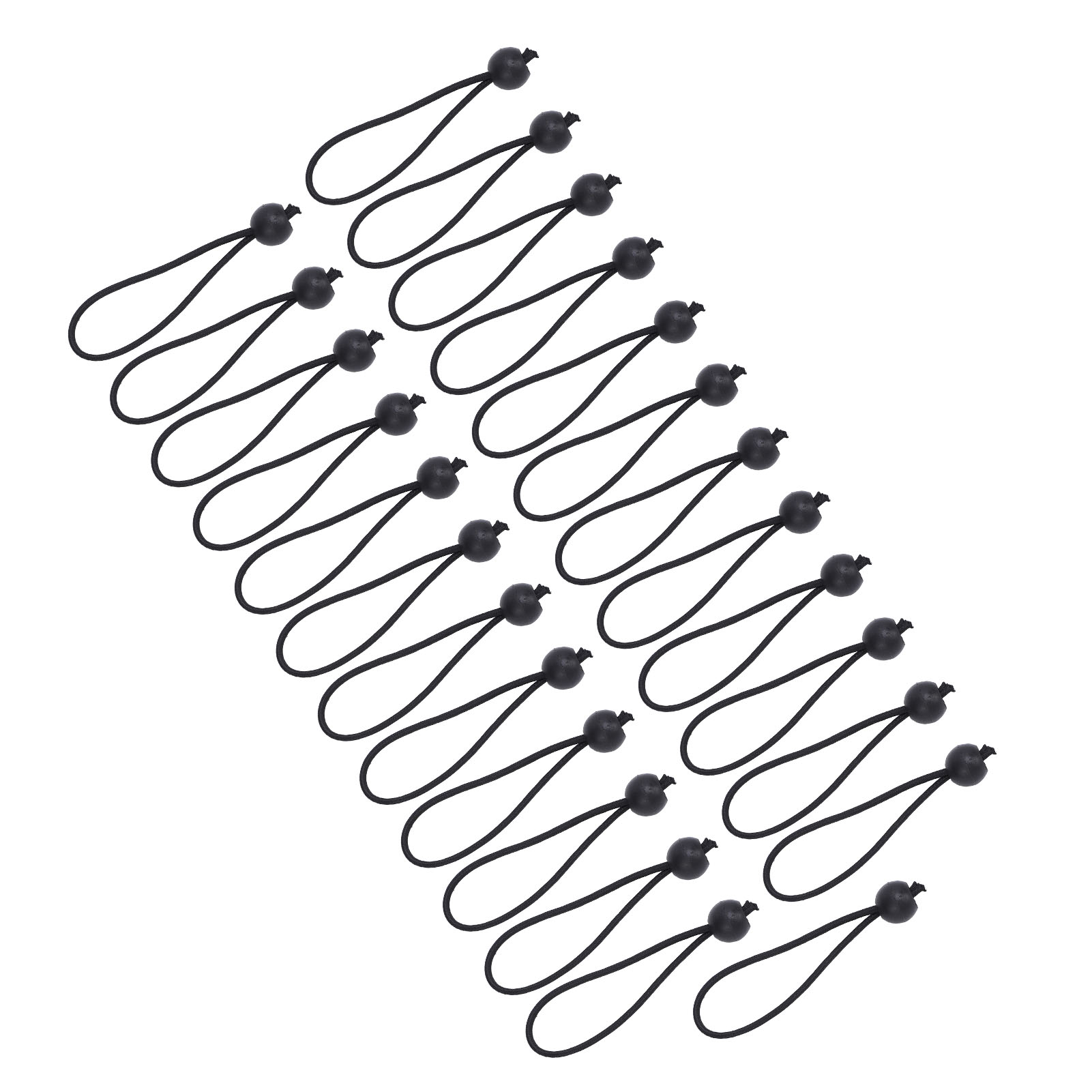 Packung Mit 25 Elastischen Spannern Von 15 Cm Länge Und 3,5 Mm Durchmesser Zur Befestigung Von Zelten, Planen Und Campingmarkisen.