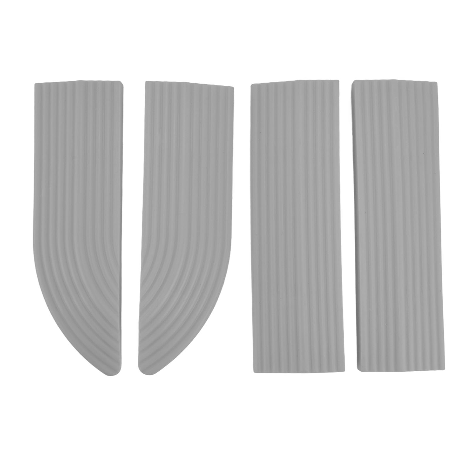 Set Mit 4 Universellen Türschwellen-, Treppen- Und Rollstuhlabstreifern, Einfache Montage, Gummi, Grauer Schutz