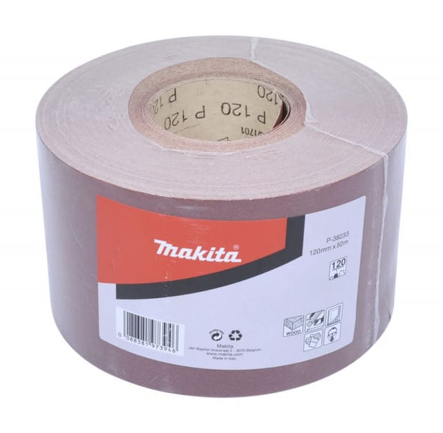 Schleifpapier-Rolle 120 mm x 50 m, Körnung 120 - Makita