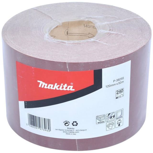 Schleifpapier-Rolle 120 mm x 50 m, Körnung 240 - Makita