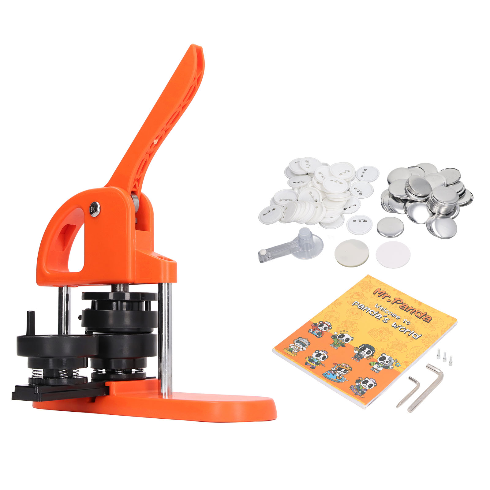 Diy-anstecker-set Mit 100 Teilen, 25-mm-rundstanze (manuell)