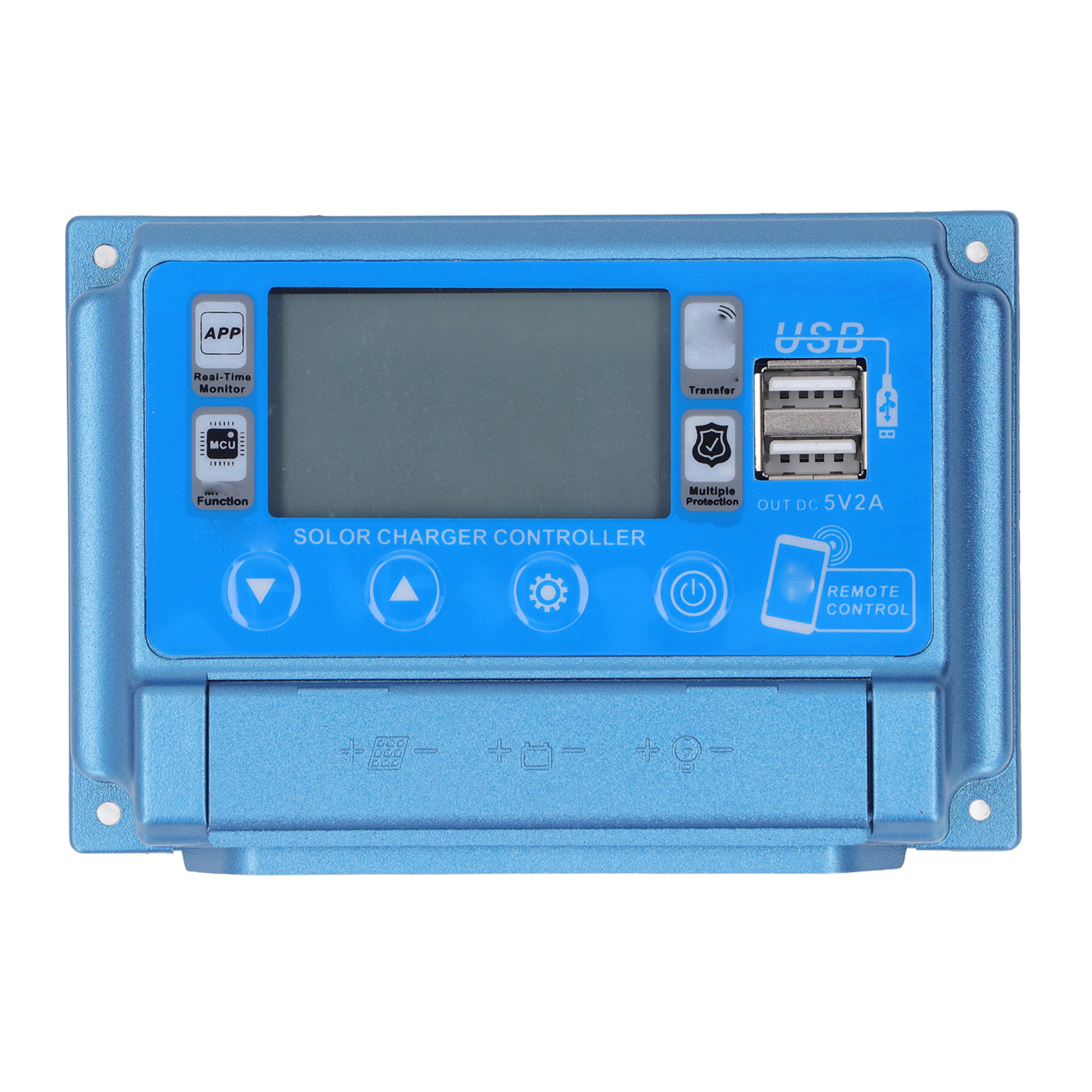 Mppt 12v 24v 36v 48v 60v Selbstadaptierender Solarladeregler, Zwei Usb-anschlüsse, Mit Bluetooth Und 30a Stromstärke.