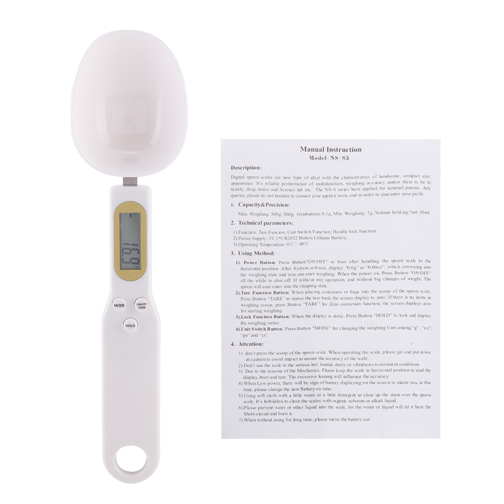 Elektronischer Küchenmesslöffel Mit Lcd-bildschirm, 500 G/0,1 G
