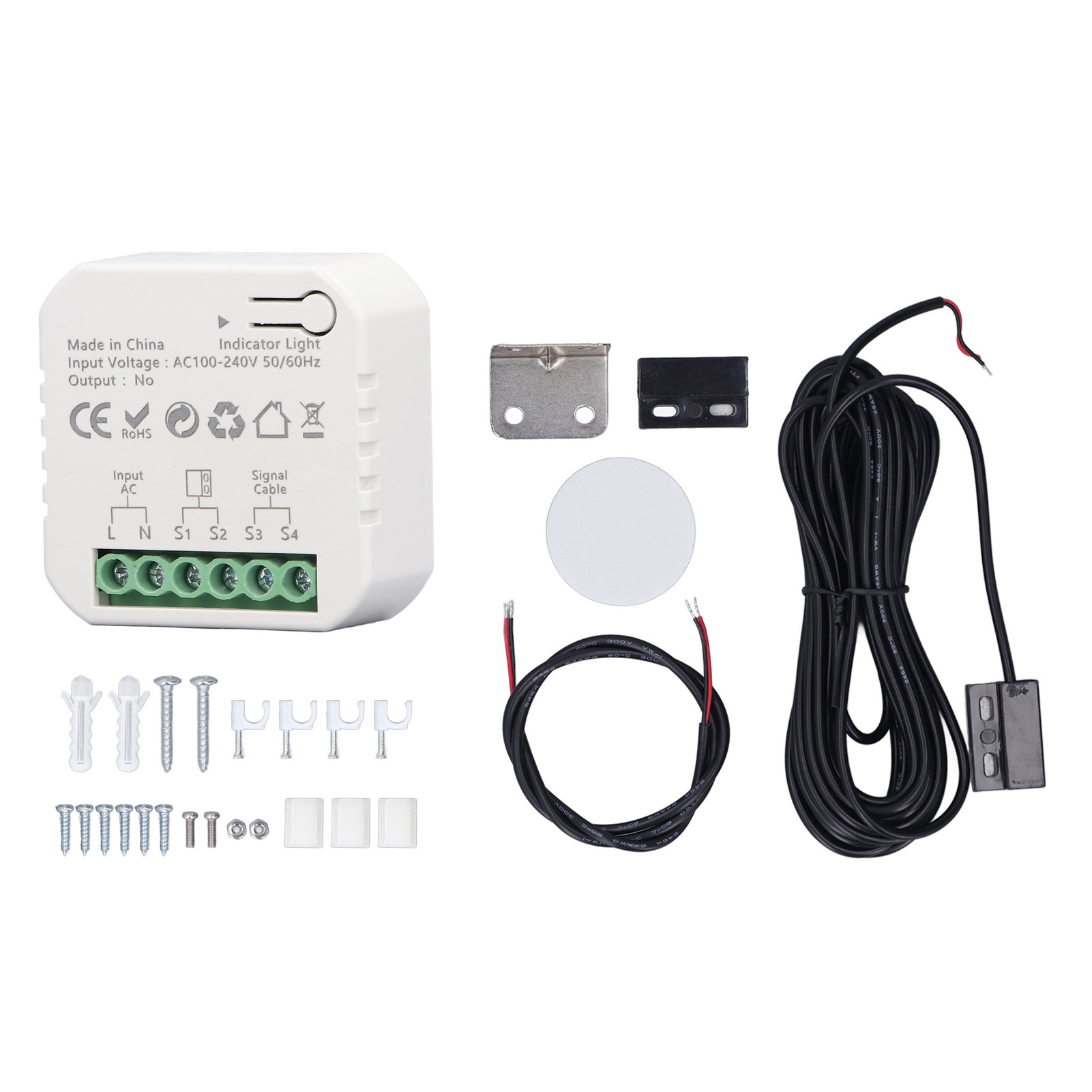 Intelligentes Garagentoröffner-set Für Tuya, Kompatibel Mit Zigbee-app, Wlan-fernbedienung Und Sprachsteuerung, Schiebetor, 100-240 V.