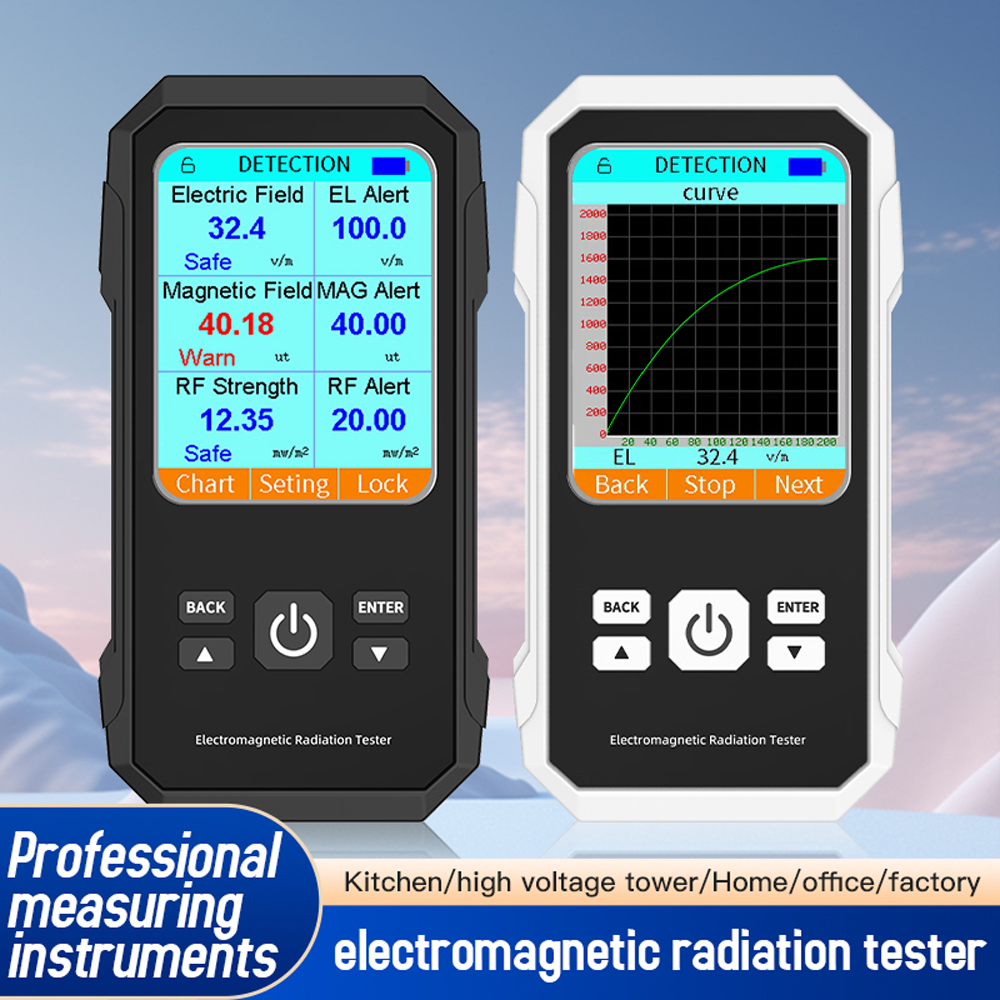 Multifunktionales 3-in-1-gerät: Elektrisches Feldmessgerät, Hf-magnetstrahlungsdetektor, Tragbares Elektromagnetisches Testgerät, Emv-detektor, Hochfrequenzdetektor.
