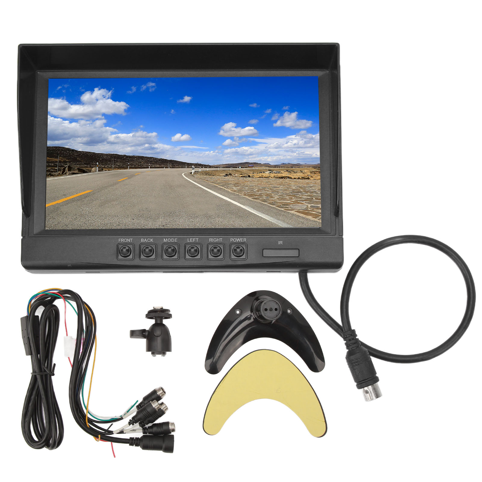 9-zoll-hd-ips-rückfahrkameramonitor, 4-wege-videoeingang, Rückfahrdisplay Für Lkw, Wohnmobil, Transporter, Anhänger Und Pkw