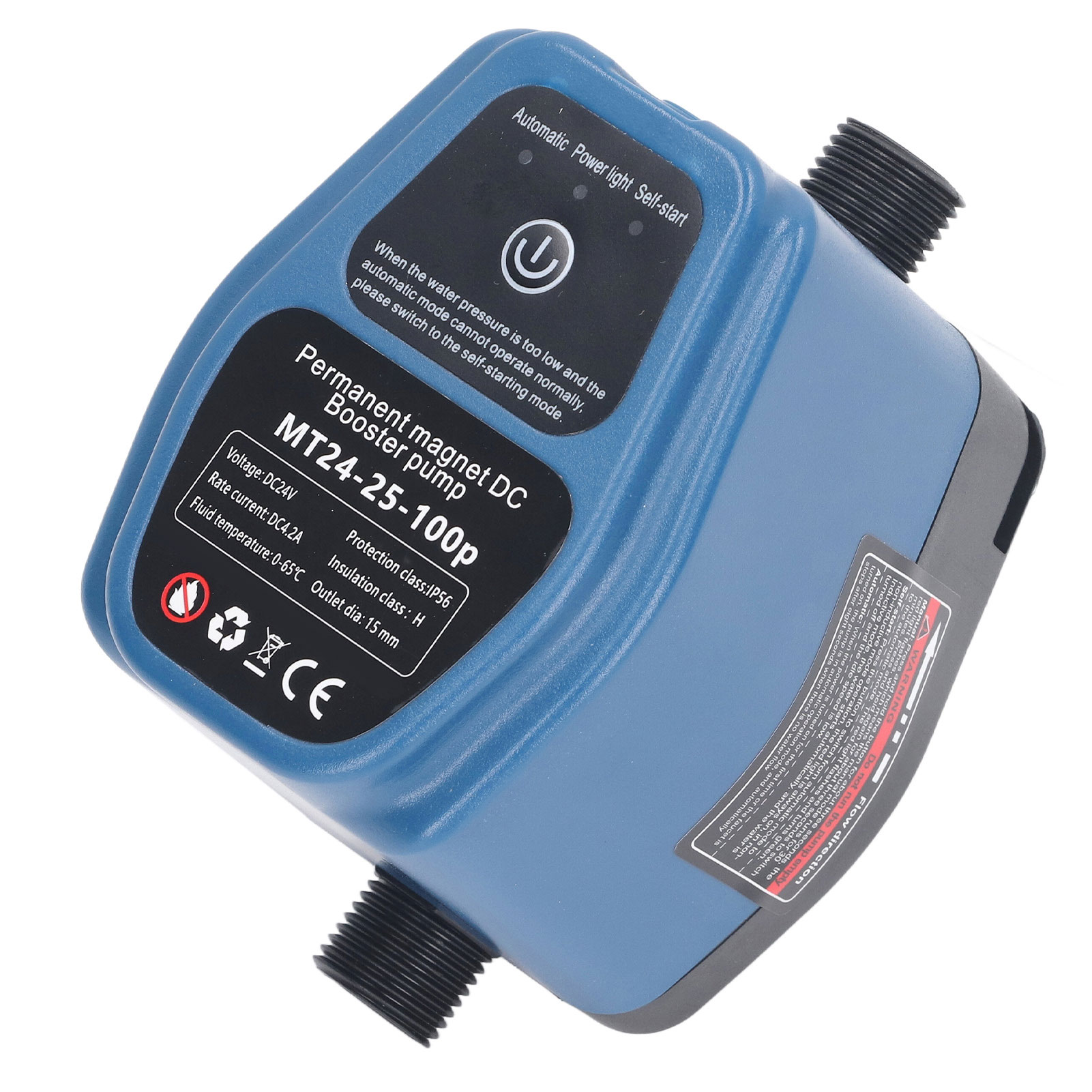 100-w-24-v-25-l-ip56-wasserdruckerhöhungspumpe Mit Intelligenter Erkennung Und Automatischer Duschfunktion, 100–240-v-eu-stecker