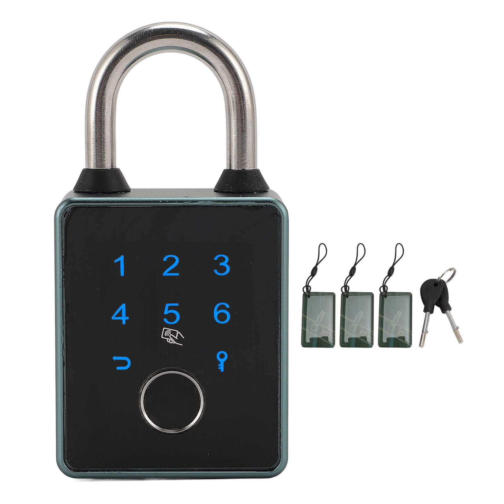 Schlüsselloses Biometrisches Vorhängeschloss Aus Aluminiumlegierung Mit Fingerabdruckerkennung Für Fitnessstudios, Schulen Und Büros. Tt Lock App.