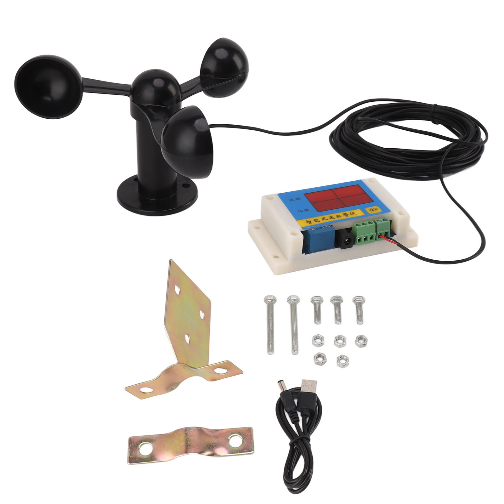 3-blatt-turmdrehkran-anemometer, Usb 5v, Hohe Präzision, 2 Bis 12 Hebel, Windgeschwindigkeitsalarm Für Den Außenbereich