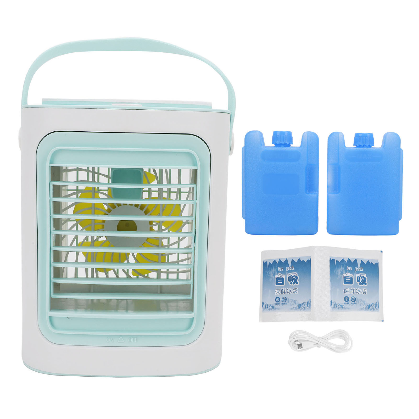 Tragbarer, Persönlicher Verdunstungsventilator Mit 3 Lüftergeschwindigkeiten, 2 Nebelmodi, 7 Lichtfarben, Leisem Betrieb, Usb-stromversorgung, Für Büro Oder Schlafzimmer.