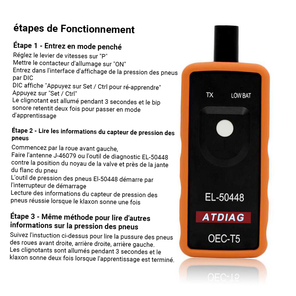 Reifendrucksensor-aktivierungswerkzeug El-50448 Oec-t5