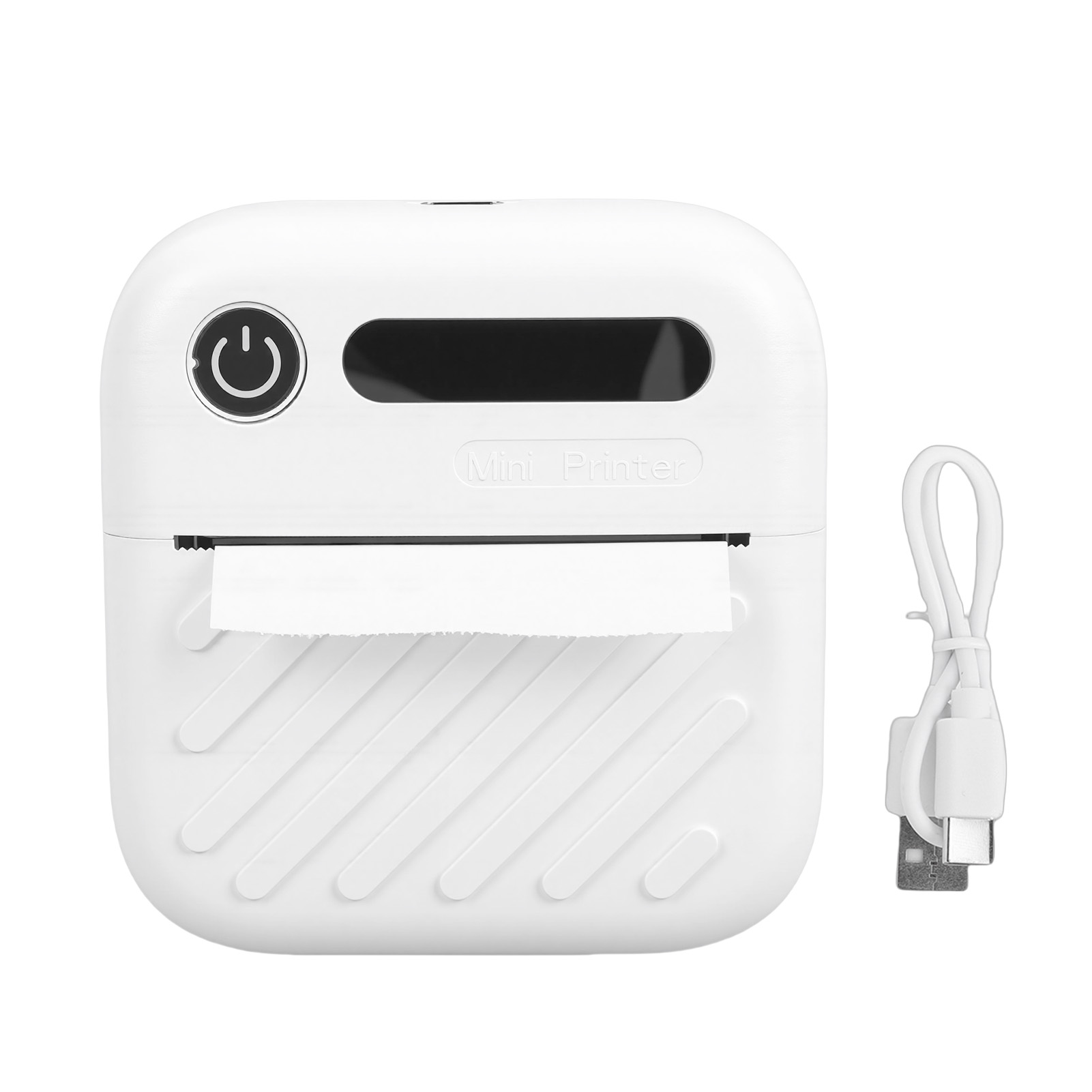 Tragbarer Bluetooth-etikettendrucker, Tintenlos, Thermografisch, Mit Vielen Vorlagen, Für Zuhause, Schule Und Büro (weiß).