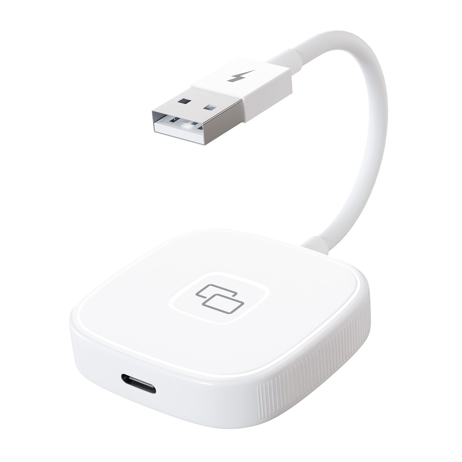 Carplay-spiegeladapter, Kabelgebundener Mirrorring-dongle, Bildschirmspiegelungsgerät Für Ios-telefone (quadratisch)