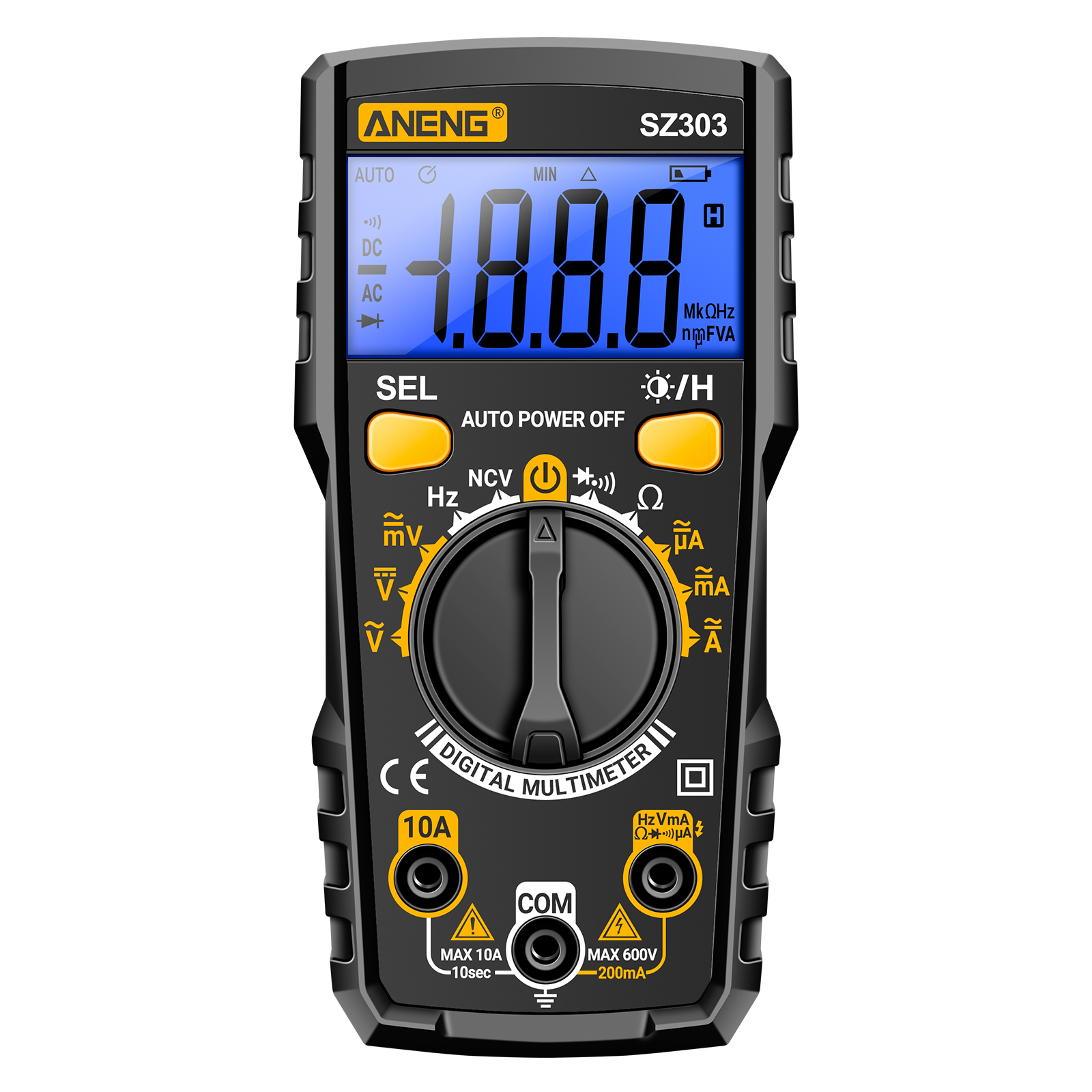 Aneng Sz303 1999-count-digitalmultimeter, Ac/dc, Spannung, Strom, Widerstand, Hohe Präzision, Professionelles Elektrisches Prüfgerät