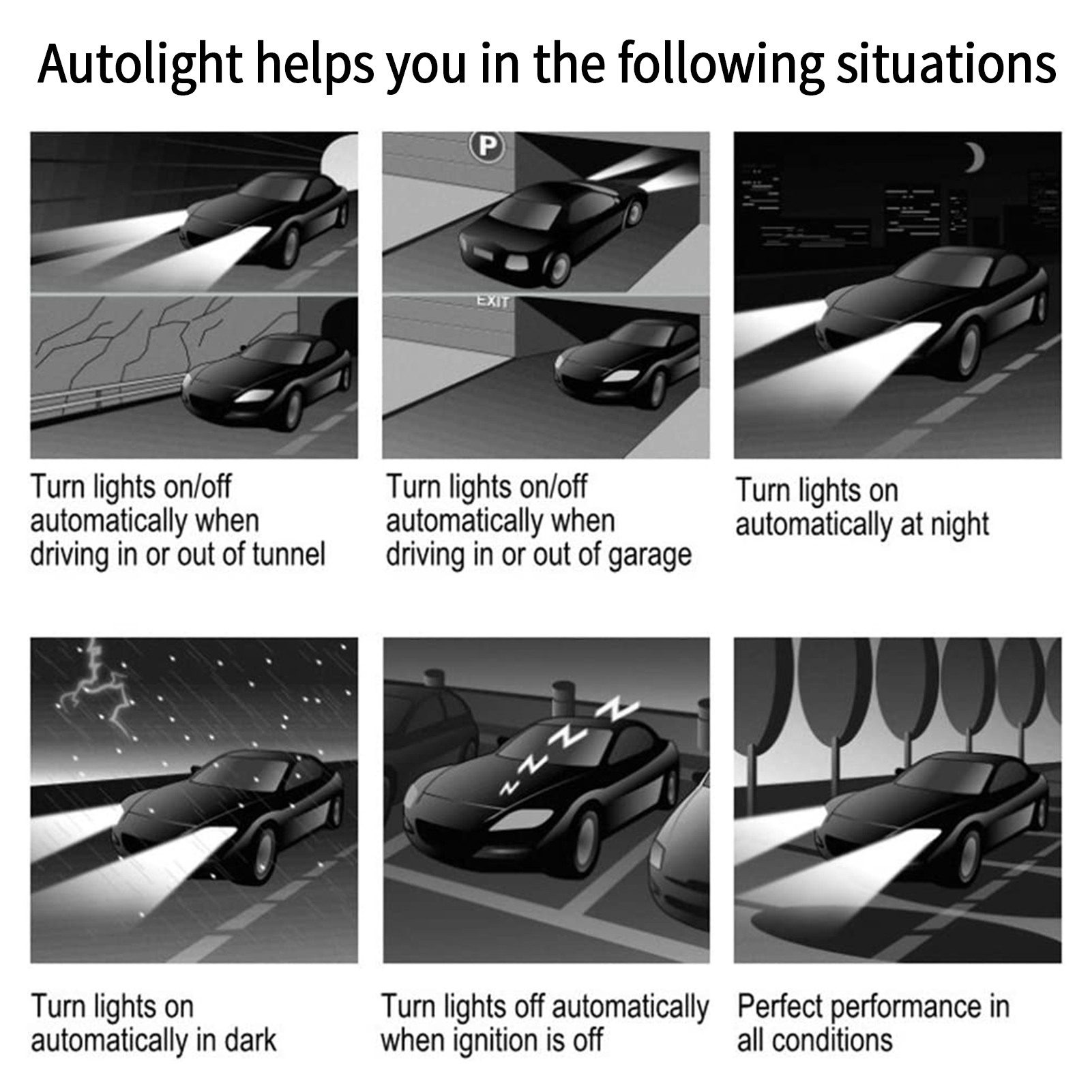 Fahrzeuglichtsensorsystem: Automatische Steuerung Des Ein- Und Ausschaltens Der Scheinwerfer (12v).