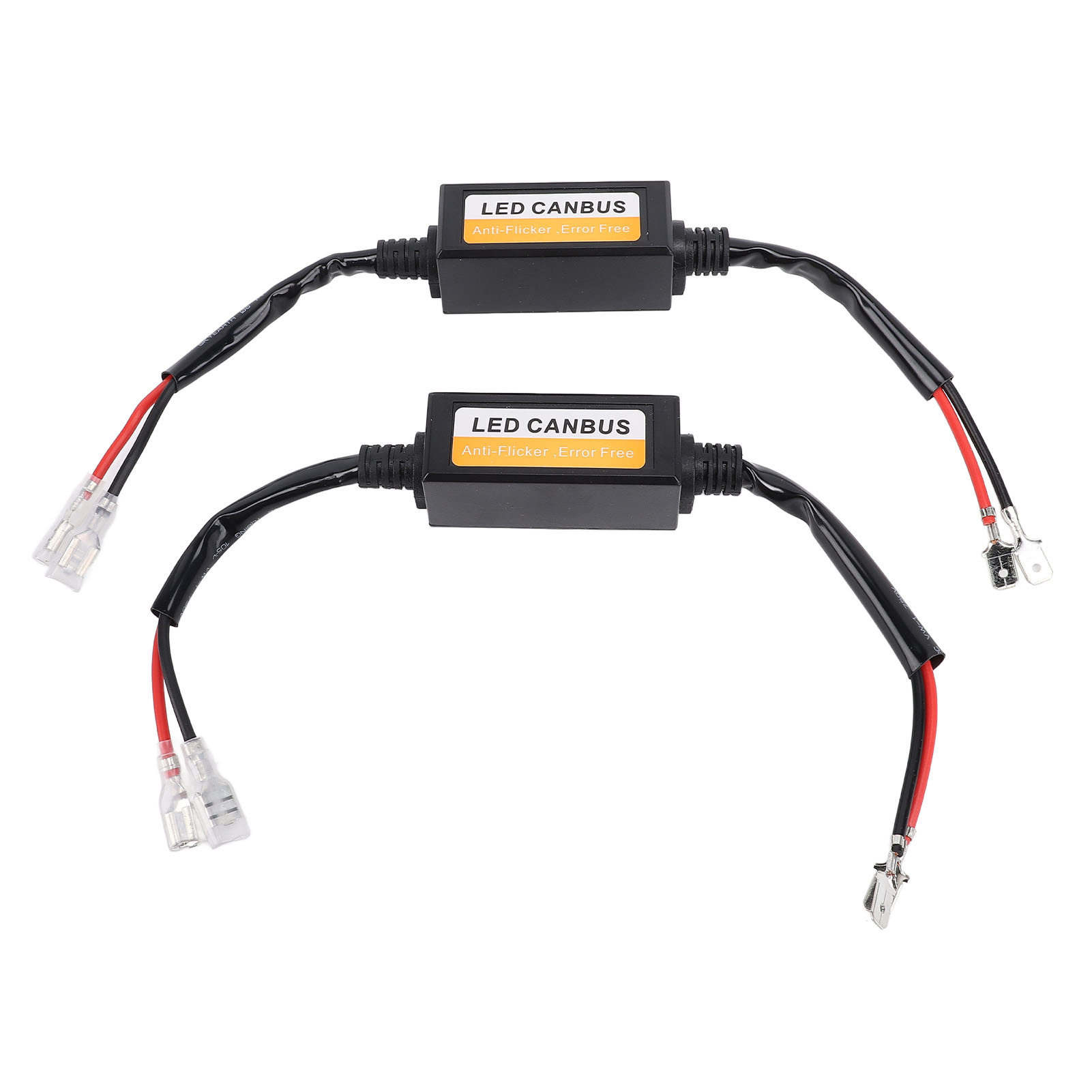 Set Aus 2 35w Led-scheinwerferdecodern, Wasserdicht, Flimmerfrei, Mit Kabelbaum Und Canbus-fehleranzeige Für Fahrzeuge Mit H1/h3-anschluss.