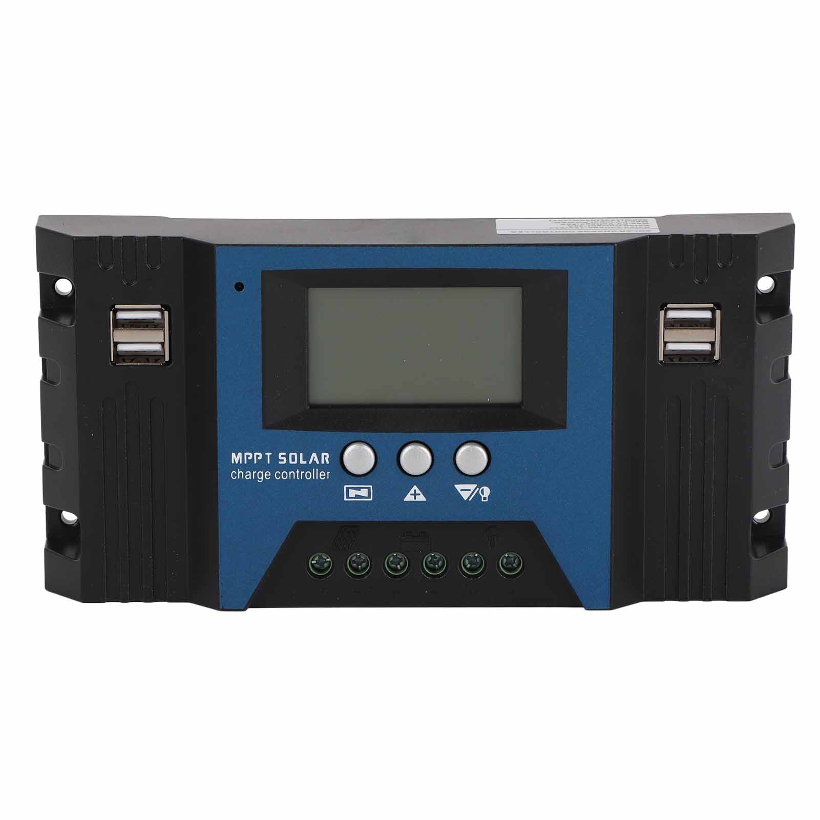 12v/24v Solarladeregler Mit 4 Usb-anschlüssen, 5v, 2,5a, Einstellbaren Parametern Und Lcd-display. Ideal Für Zuhause, Wohnmobil Und Boot (40a).