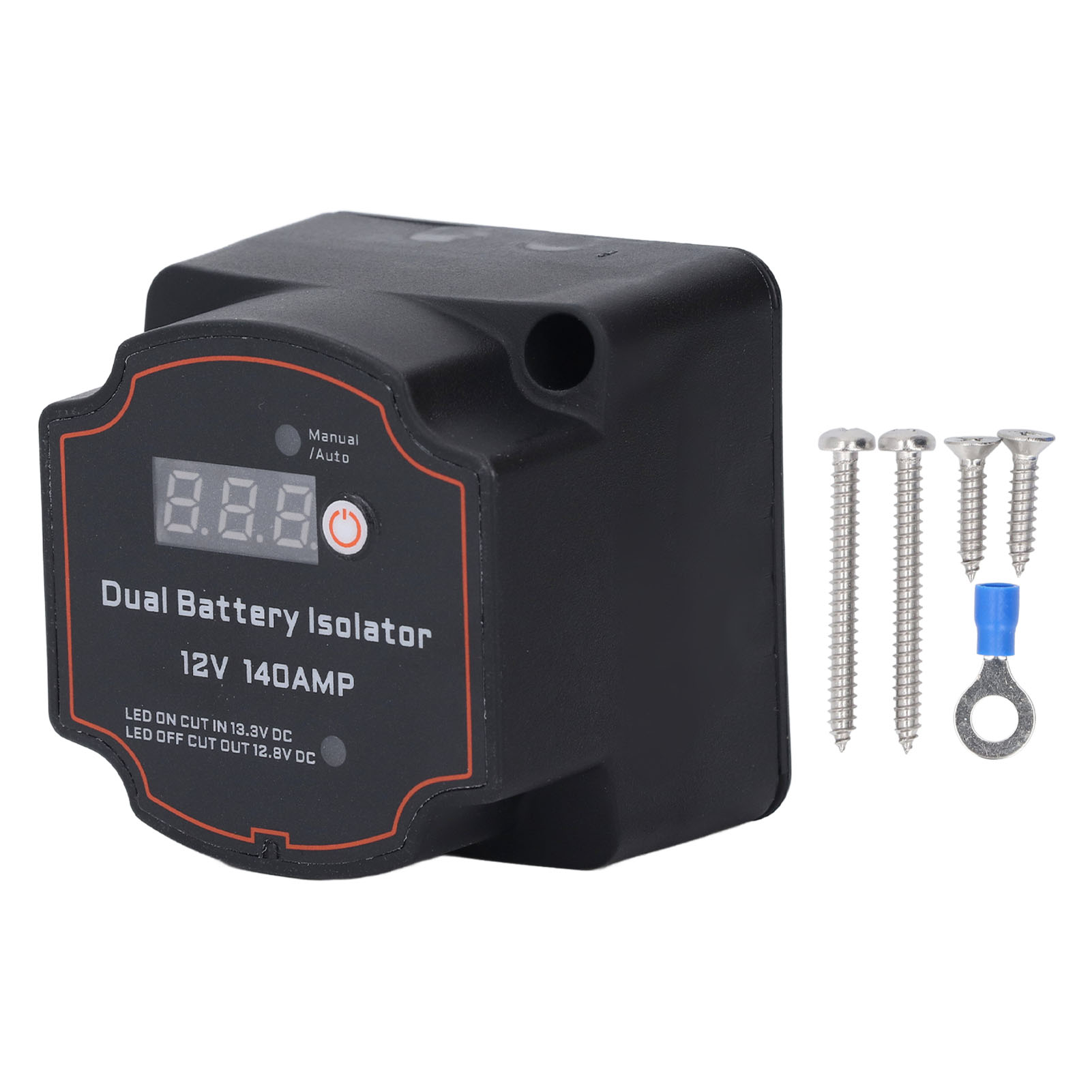 Doppelter Dc12v 140a Batterietrenner Mit Automatischer Oder Manueller Steuerung, Schutzart Ip68 (wasserdicht), Spannungsempfindliches Relais Mit Digitalvoltmeter