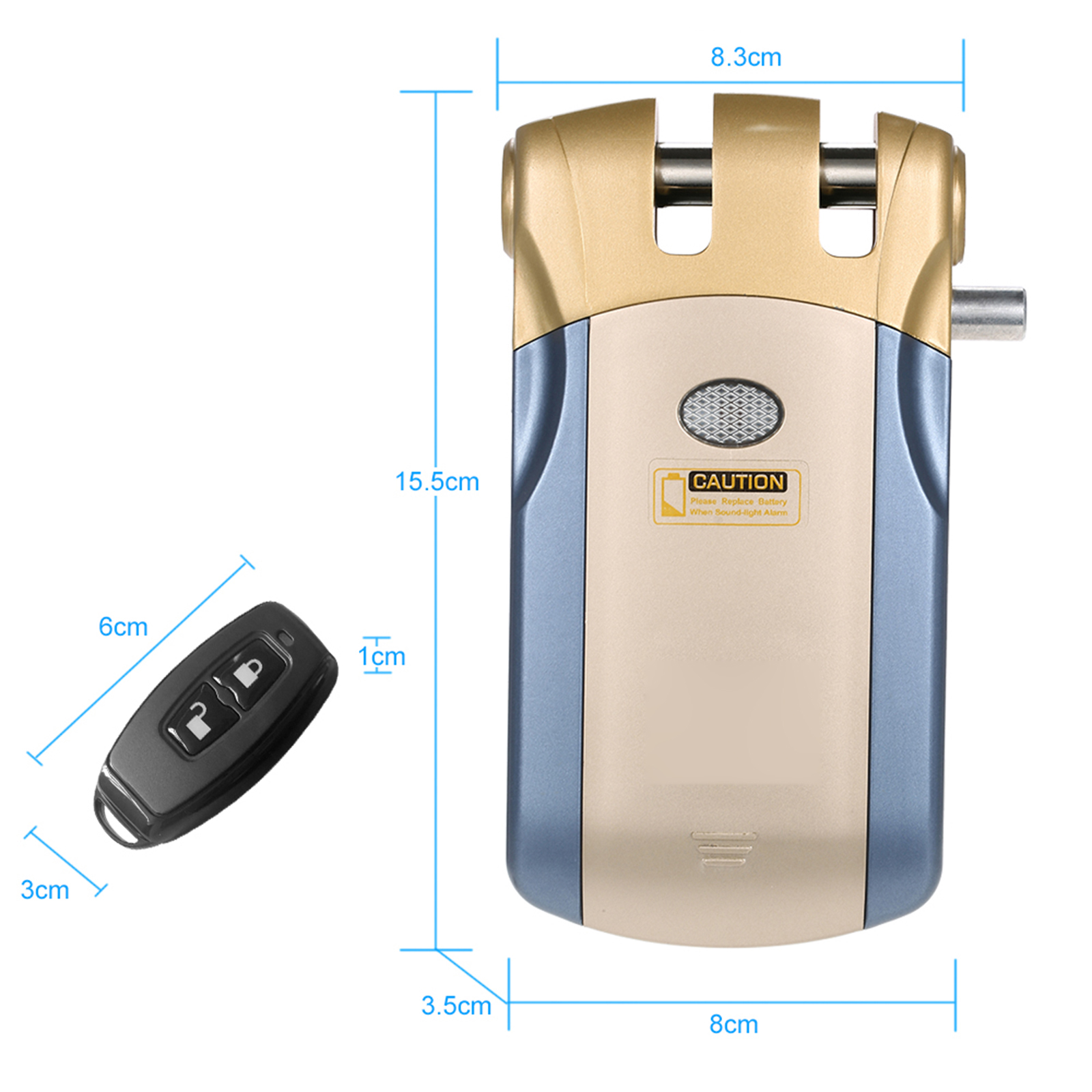 Wf-018 Drahtloses Sicherheitsschloss Mit Fernbedienung, Unsichtbar Und Schlüssellos, Aus Intelligenter Zinklegierung, Inklusive 4 Schlüsseln Für Smart Home, Villa Oder Büro. Intelligentes Zugangssyste