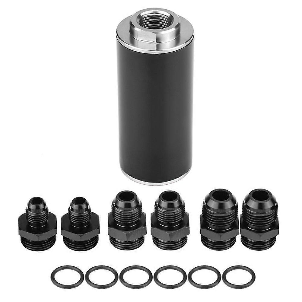Universeller Hochleistungs-inline-kraftstofffilter, 100 Mikron, An6, Aluminium, Schwarz, Für Pkw Und Lkw.