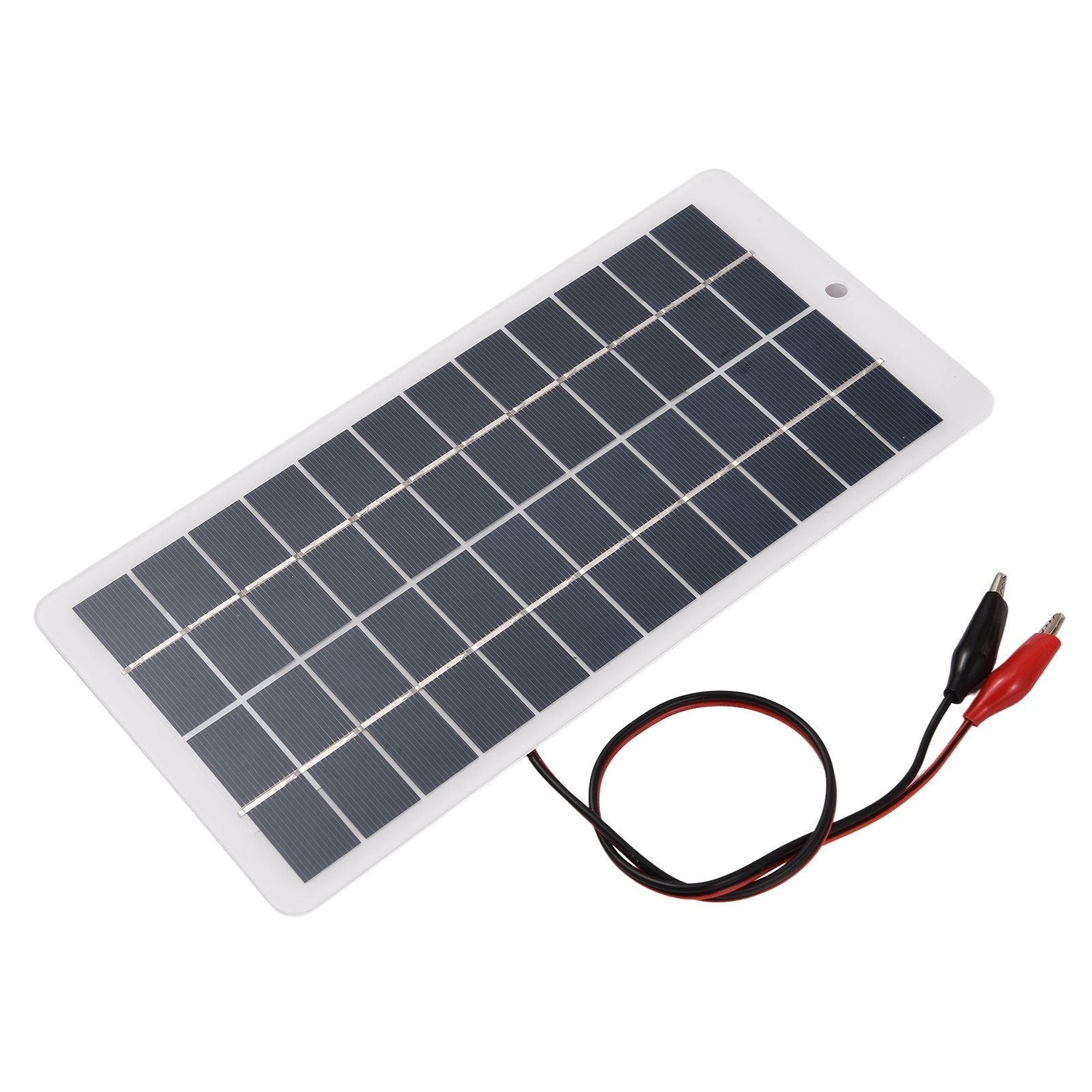 5w 12v Tragbares Solarpanel, Hocheffizientes Mini-ladegerät Aus Polykristallinem Silikon Mit Klemmen