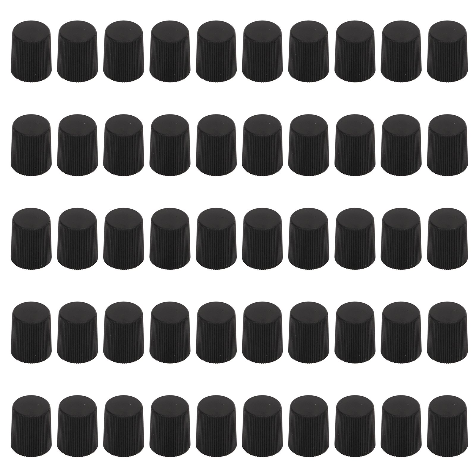 Packung Mit 50 Klimaanlagenventilkappen Für Kfz-kraftstoffeinspritzdüsen, Schwarze, Staubdichte M8x1-kunststoffdichtungen