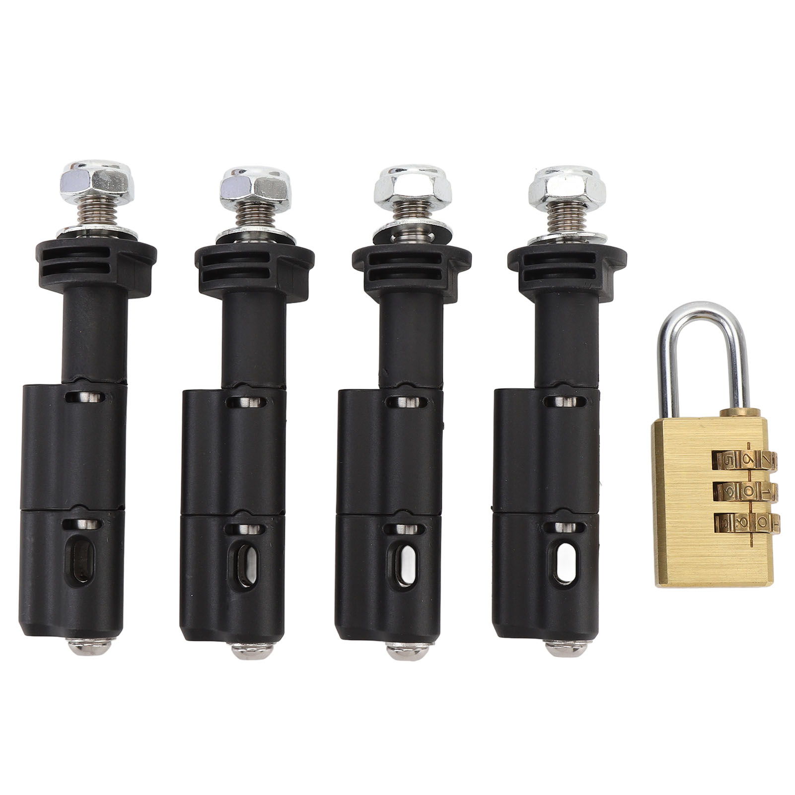 Set Mit 4 Befestigungsstiften Für Sandbergungsplatten Mit Zahlenschloss, Hoher Diebstahlsicherung, Kompatibel Mit Maxtrax Mkii Lite Und Mini Sandbergungsplatten.