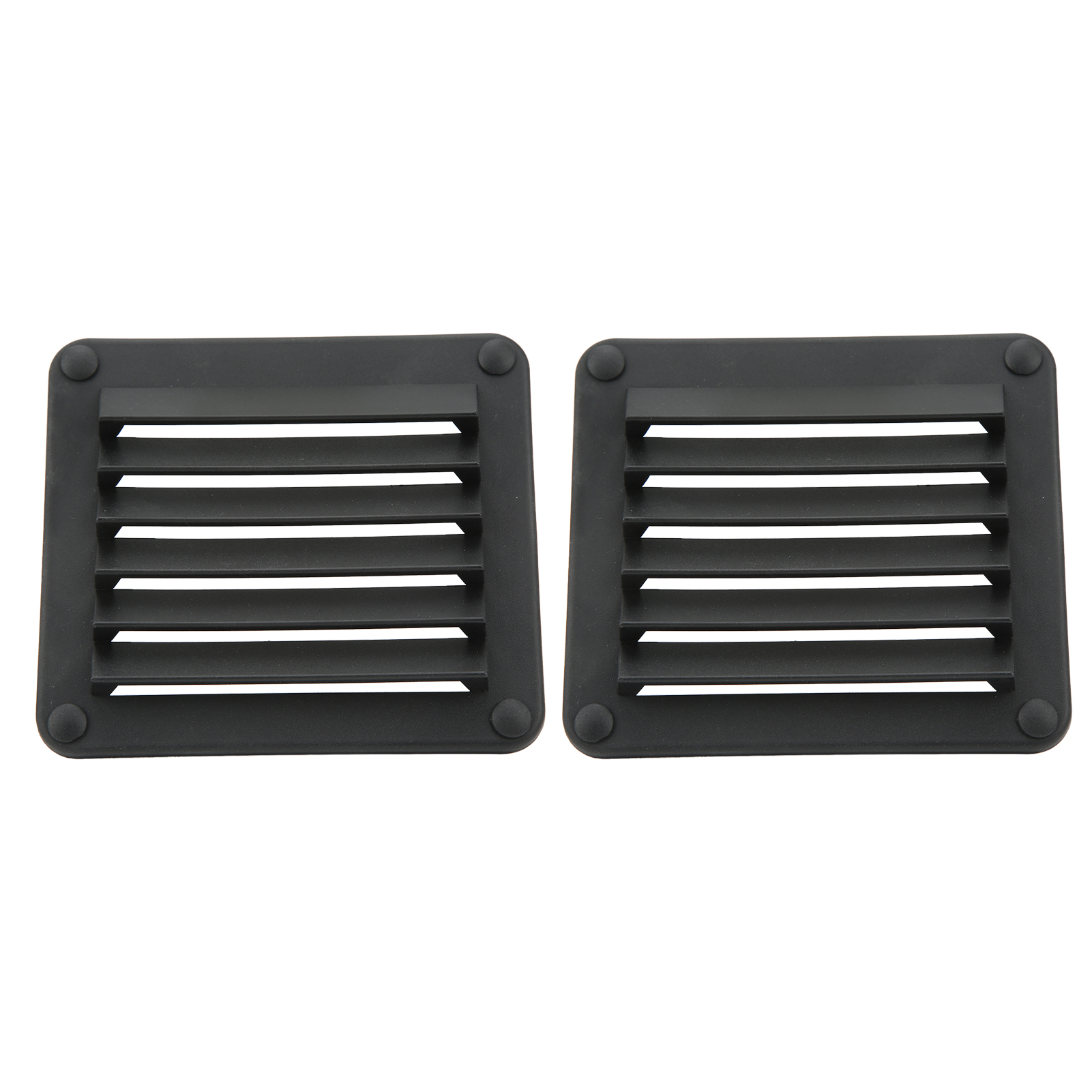 Set Mit 2 Schwarzen Rechteckigen Seitlichen Lüftungsgittern