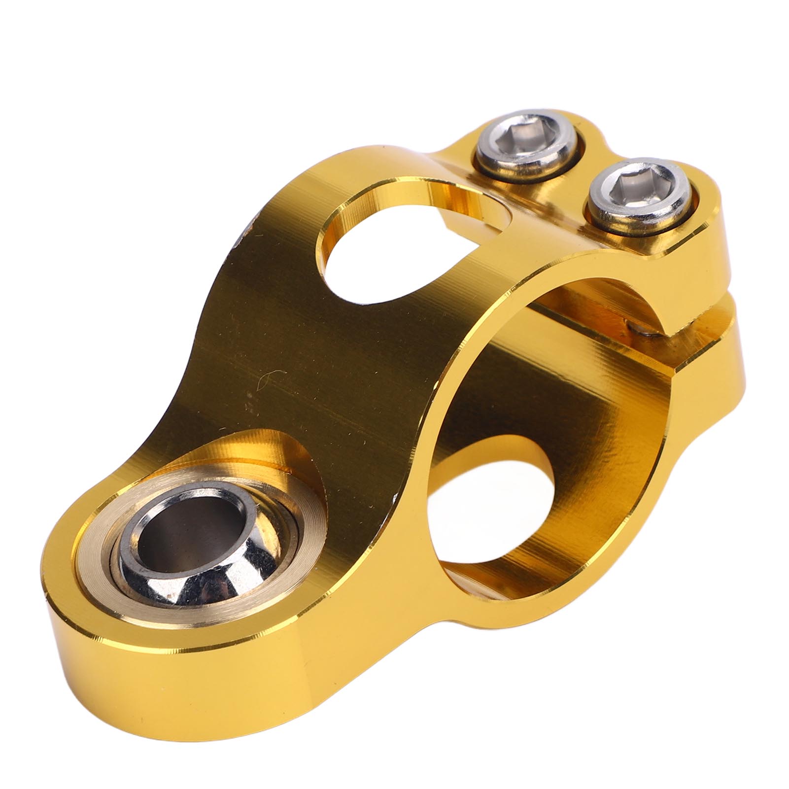 Motorrad-stoßdämpfer-gabelbefestigung, Cnc-eloxiert, Vibrationsdämpfend, Leicht, Lenkrahmenklemme, Goldfarben