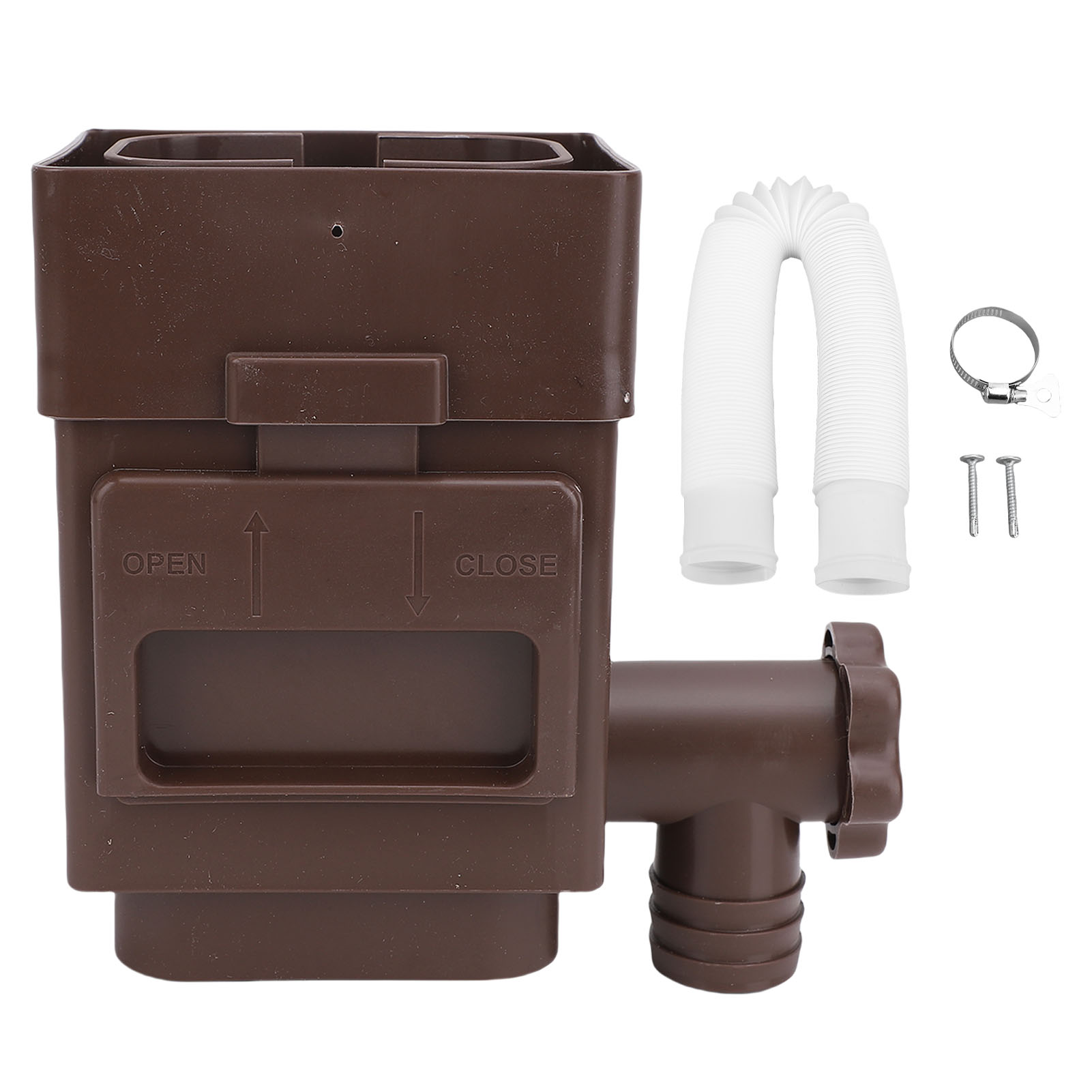 Wasserdichter Und Kompakter Fallrohrfilter, Laubschutzadapter Für 3- Oder 4-zoll-fallrohre, Braun