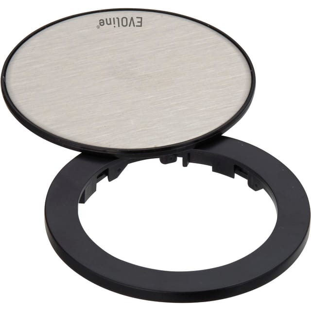 Evoline - One Abdeckring Abdeckkappe mit Drehdeckel ø 59 mm aus Edelstahl schwarz
