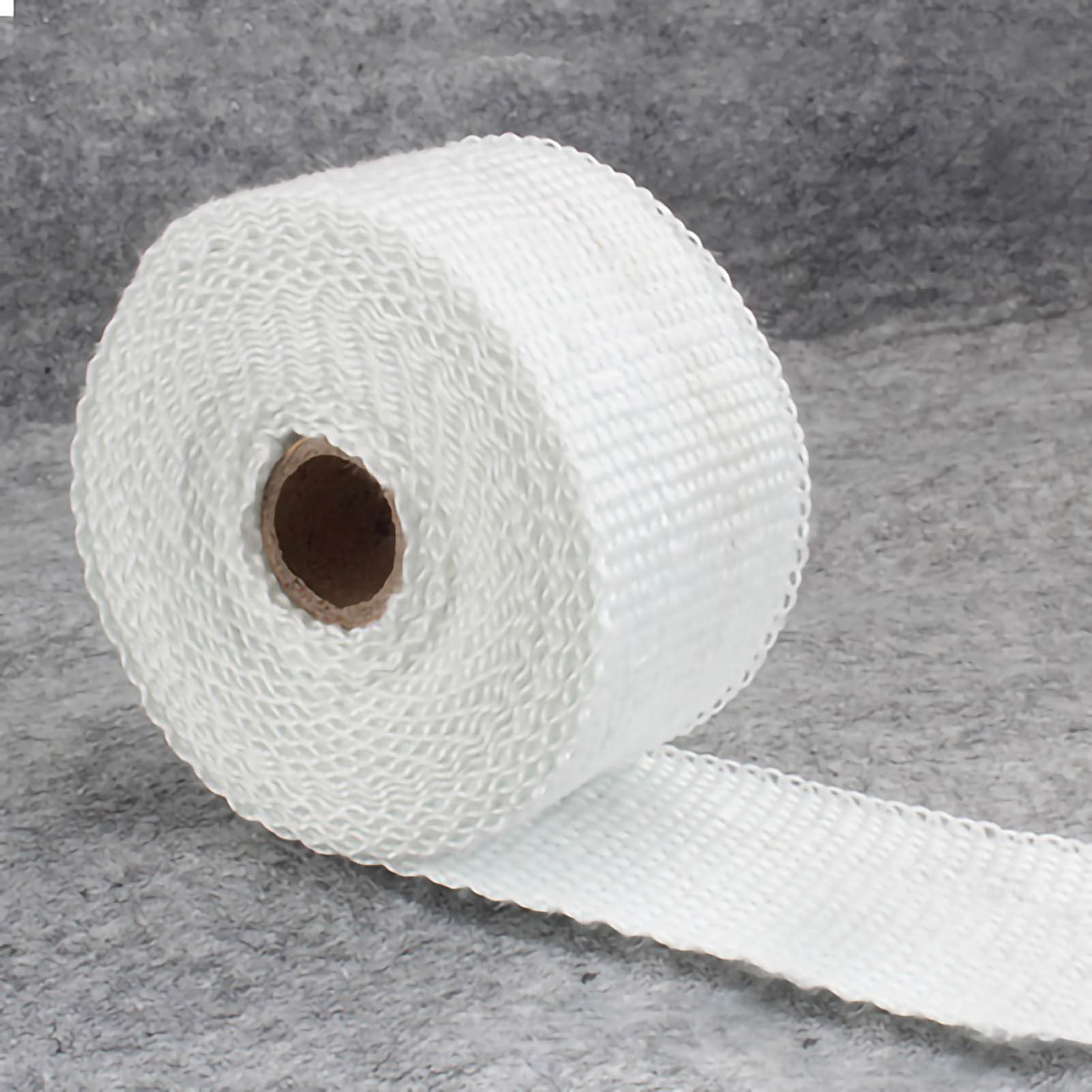 Hochtemperatur-auspuff-hitzeschutzbandrolle, Schalldämmband Für Motorradrohre, 5 Mm X 50 Mm X 5 M / 0,2 Zoll X 2 Zoll X 5,5 Yards, Weiß