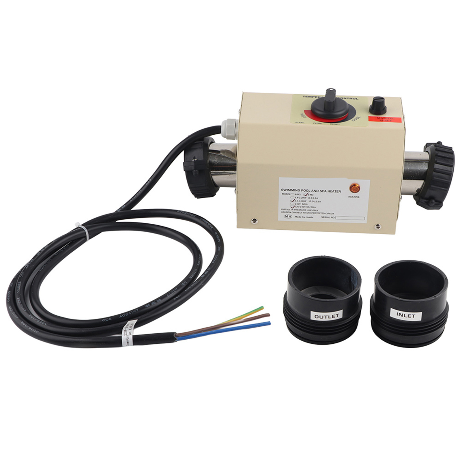 Thermostat Für 3-kw-mini-wassererhitzer Für Schwimmbad, Massagebad Und Spa (eu-standard 220 V)
