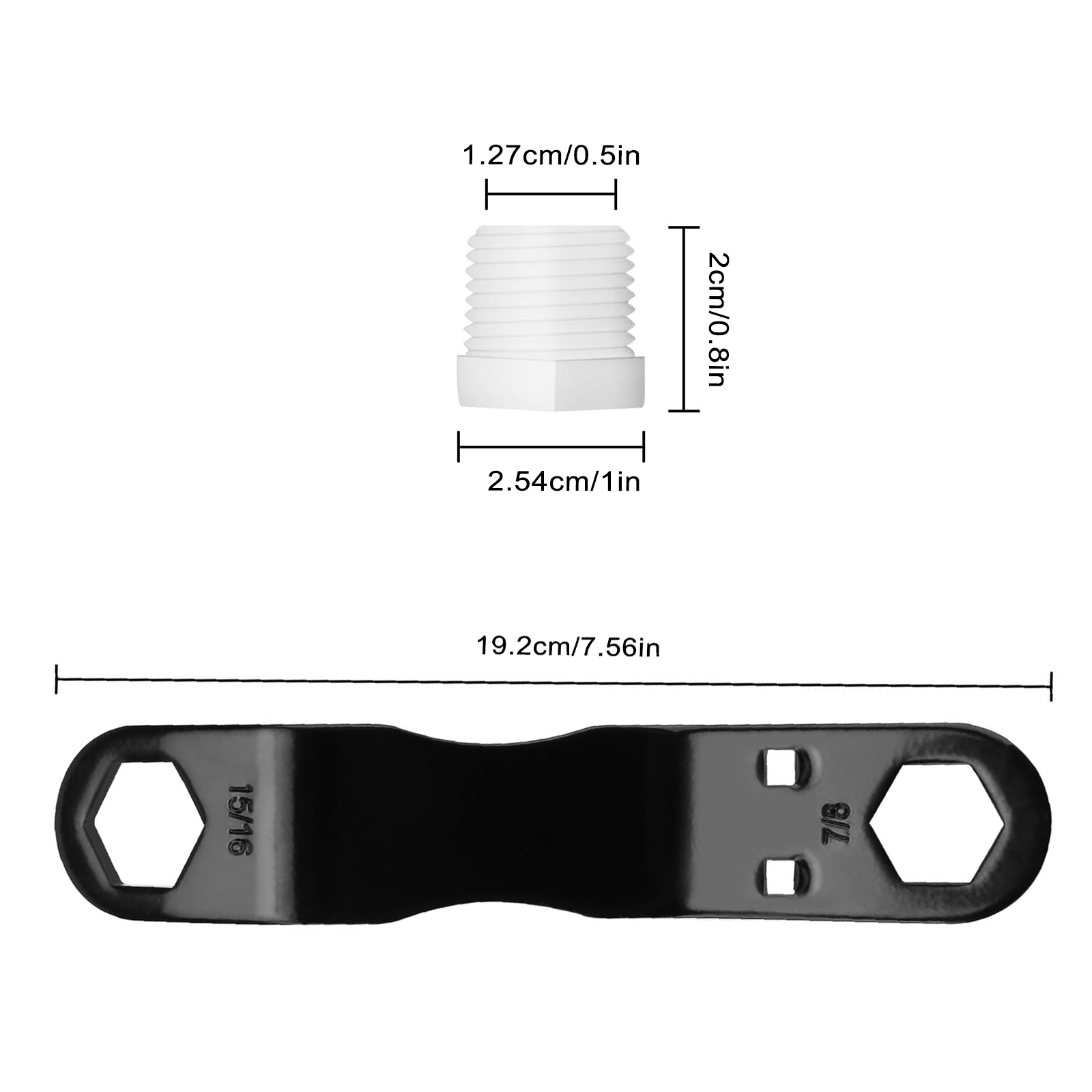 Ablassschrauben-set Für Warmwasserbereiter In Wohnmobilen Und Wohnwagen, Inklusive Winkelschlüssel, 1/2'' Npt-ersatzstopfen Und Ptfe-band, Kompatibel Mit 7/8'' Und 15/16'' Durchmessern.