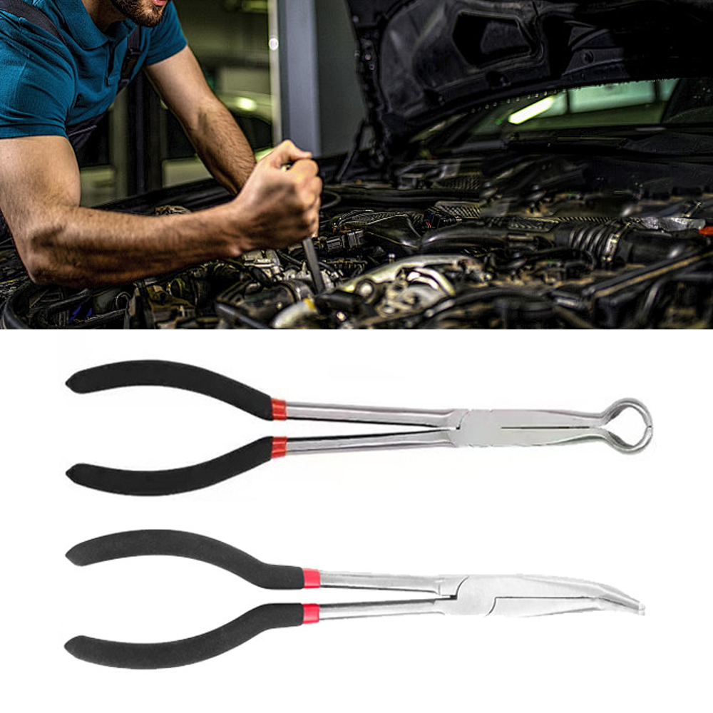 Extra Lange 28 Cm (11 Zoll) Zündkerzenzange Mit Ringkopf Und 280 Mm Langen Backen Zum Entfernen Von Zündkabeln Am Auto