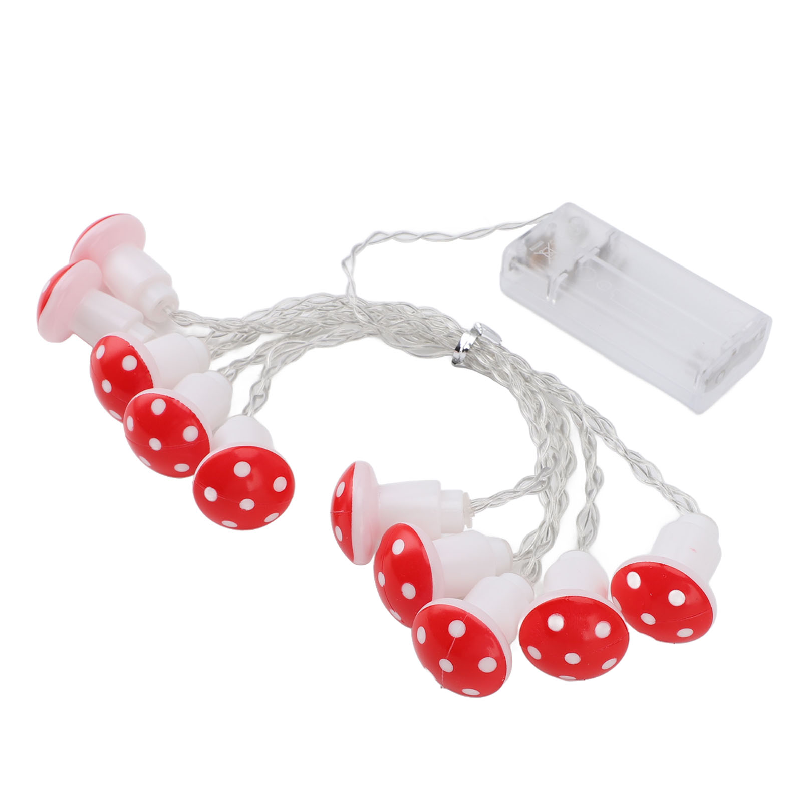 2 M (6,6 Fuß) Lange Lichterkette Mit 10 Led-pilzen, Batteriebetrieben, Ideal Für Rasen, Zelte, Wohnzimmer, Schlafzimmer Oder Partys.
