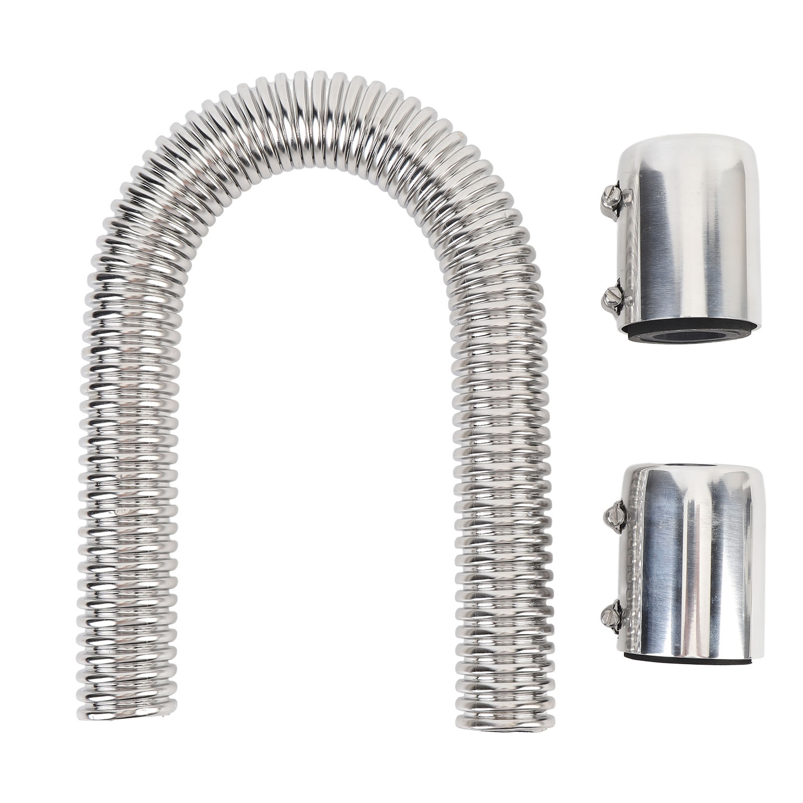 61 Cm (24 Zoll) Edelstahl-kühlerschlauch-set Für Kühlmittel: Flexibel Und Effizient, Kompatibel Mit Durchmessern Von 44,5 Mm (1 3/4 Zoll), 12,7 Mm (1/2 Zoll) Und 6,35 Mm (1/4 Zoll) (silber).