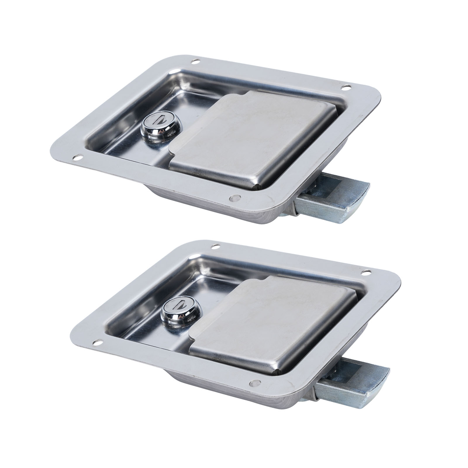Set Mit 2 Wasserdichten Werkzeugkastengriffriegeln Aus Edelstahl Mit Schlüssel Für Anhänger-/wohnmobiltüren, 140 X 108 Mm