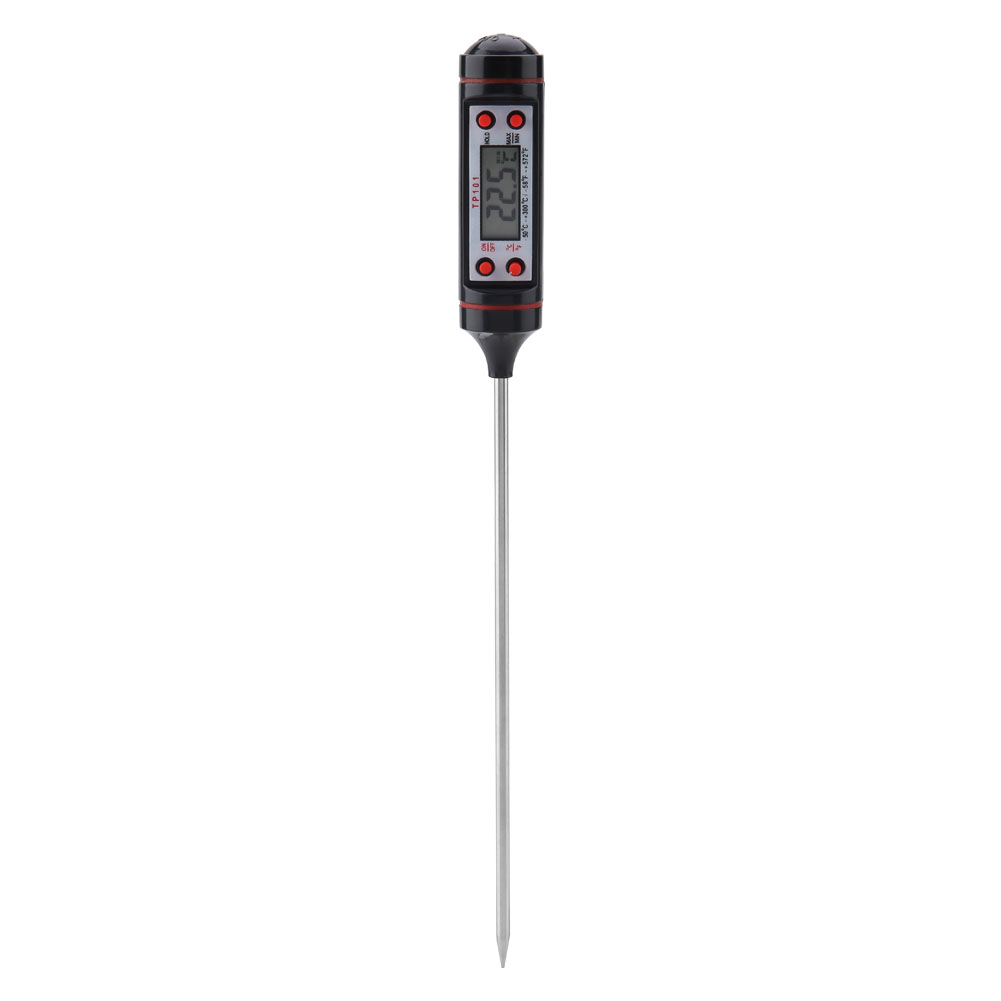 Tp101 Digitales Lcd-küchenthermometer Mit Temperaturfühler Für Lebensmittel, Grillgut Und Fleisch