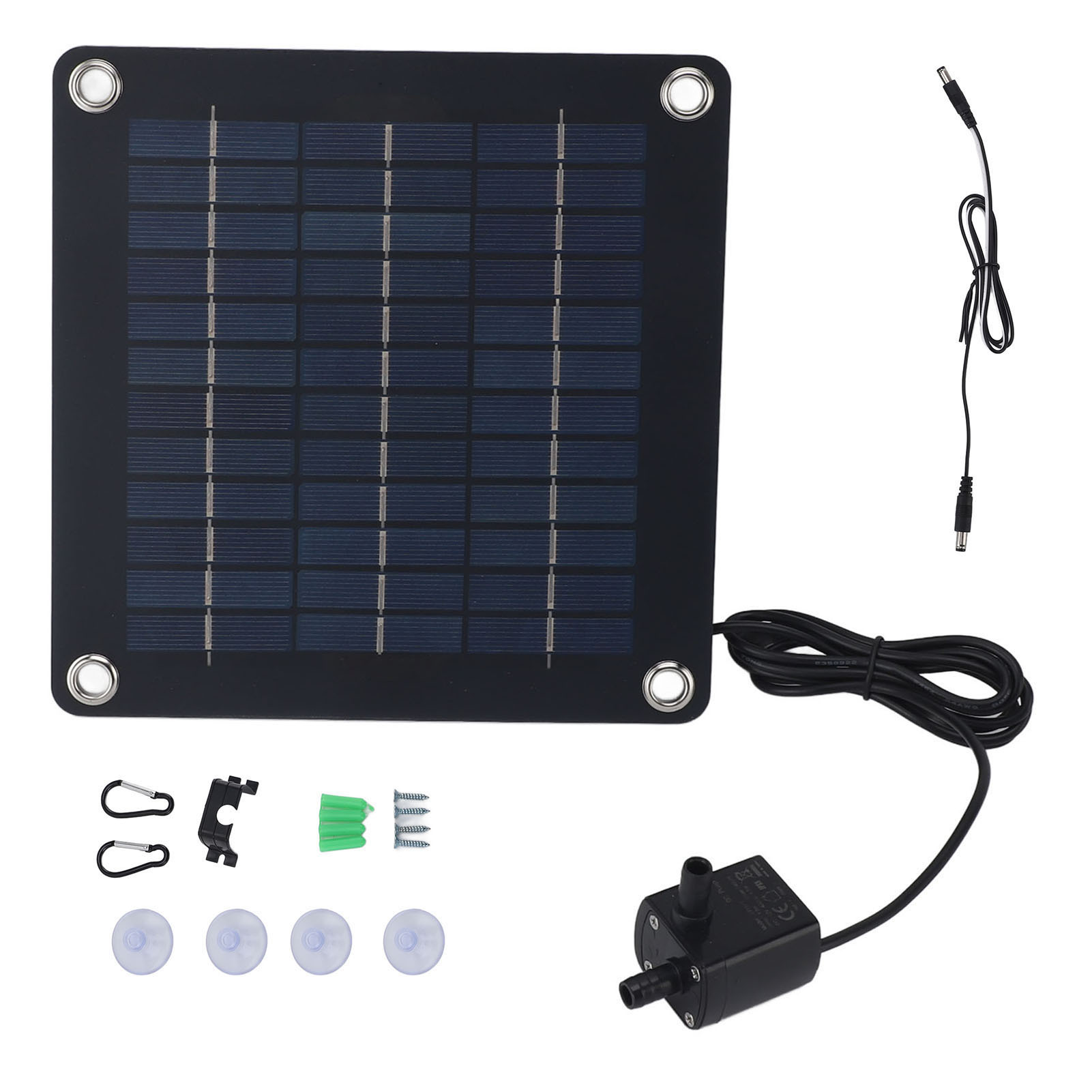 20-w-monokristallines Solarpanel Mit Pumpenset Für Gartenteichbrunnen (12 V Dc), 3 M Förderhöhe, 240 L/h Fördermenge