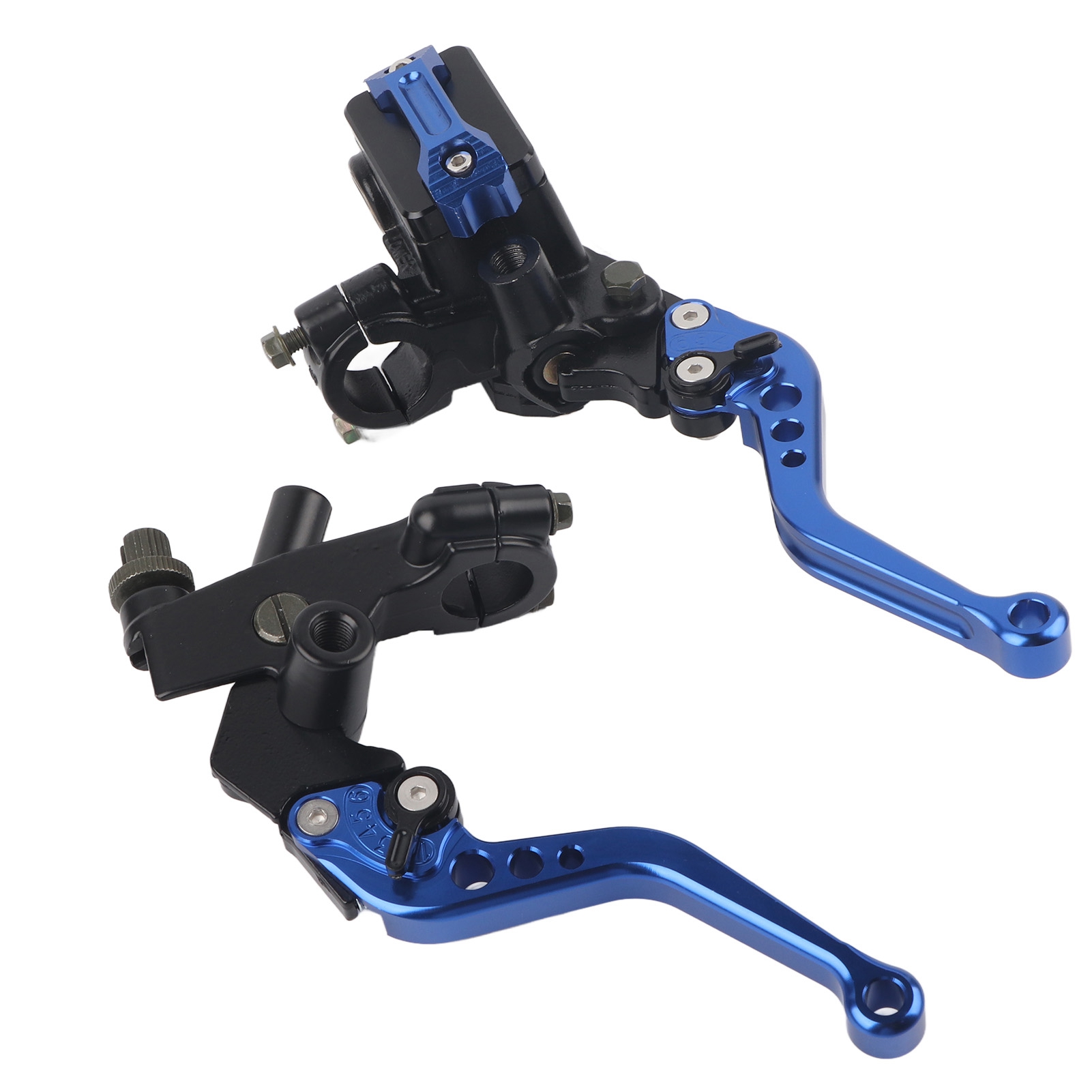 1 Paar Universelle Motorrad-kupplungs- Und Bremszylinderhebel, Blau, 22 Mm (7/8").