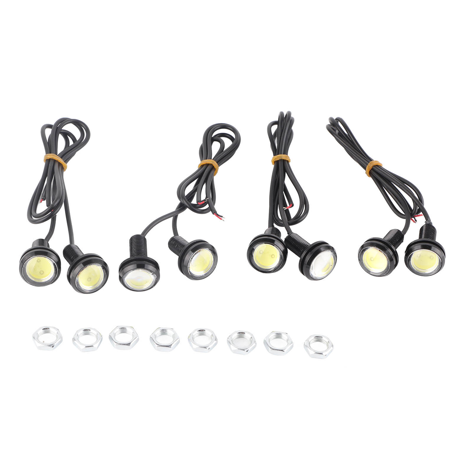 Set Mit 8 Weißen 23-mm-12-v-led-adlerleuchten Aus Wasser- Und Staubdichter Aluminiumlegierung Für Autos, Für Den Einsatz Bei Tagfahrt