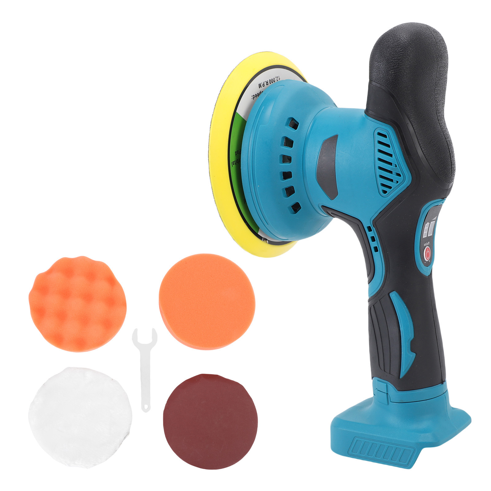 Akku-exzenterpoliermaschine (6 Zoll), 8 Variable Geschwindigkeiten, Maximale Drehzahl 5500 U/min, Lcd-bildschirm, Akkubetrieben