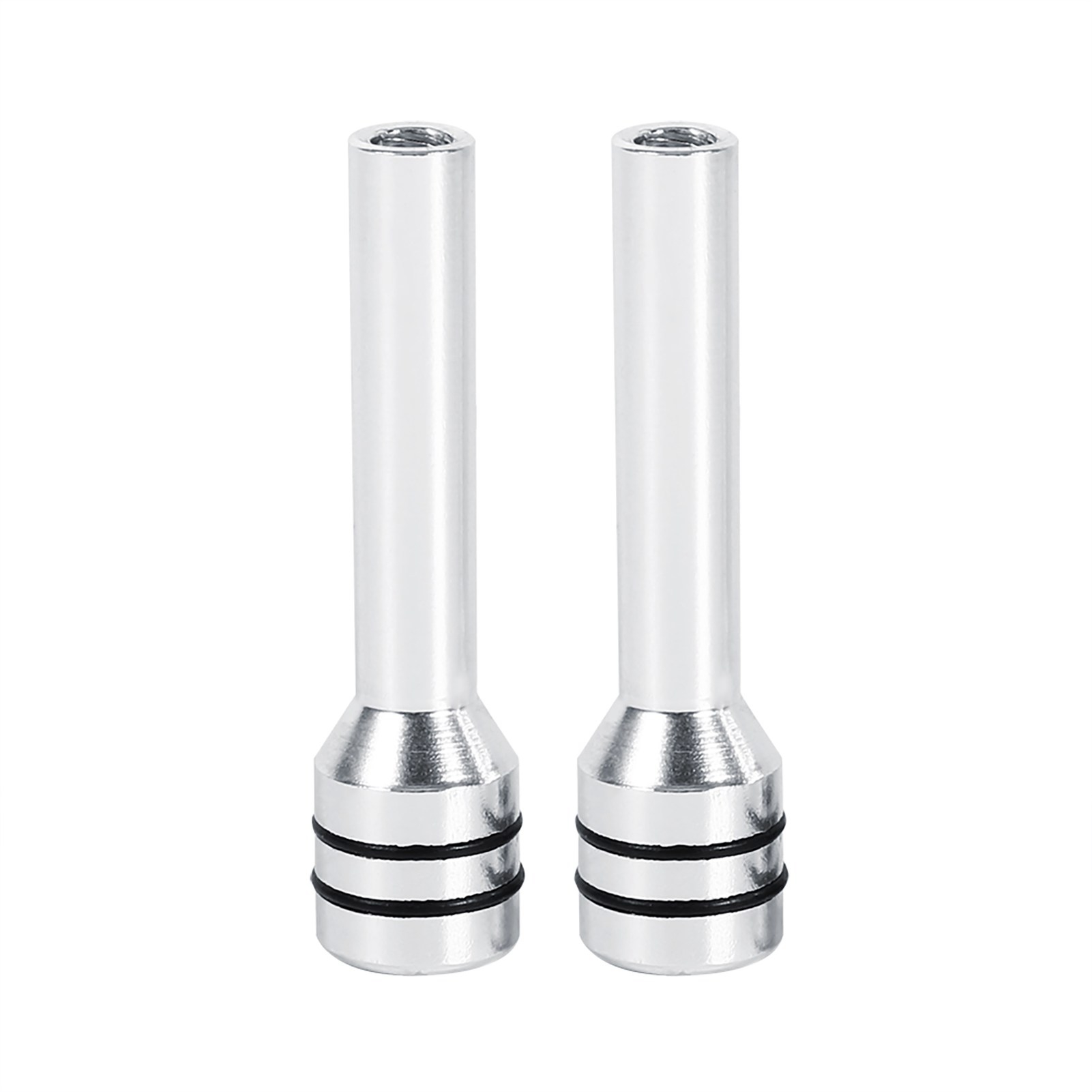 Set Mit 2 Silbernen Aluminium-türschlossbolzenabdeckungen Für Pkw Oder Lkw