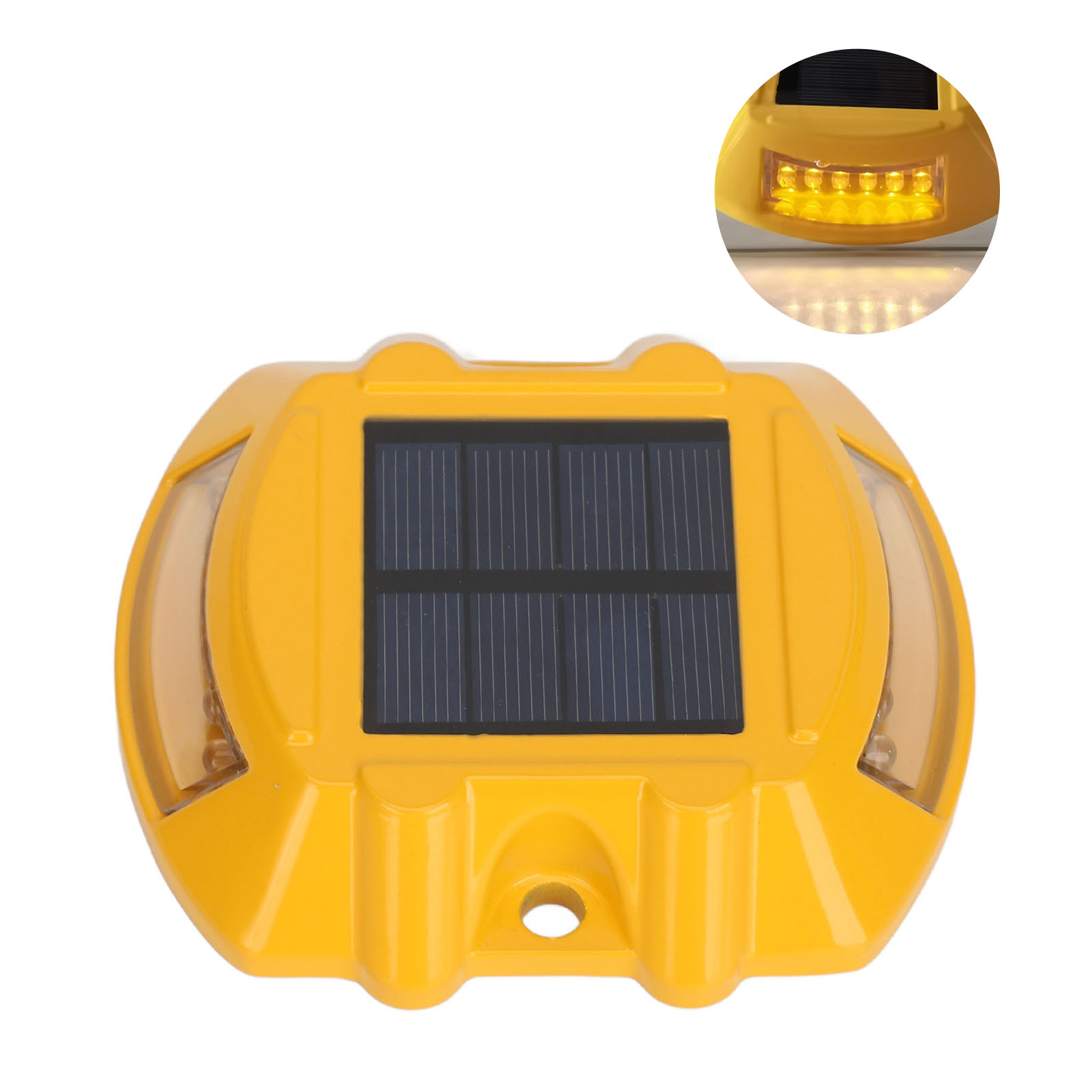 Professionelle, Wasserdichte Solarleuchten (ip68) Aus Aluminiumguss, Mit Automatischer Lichtsteuerung, Led-beleuchtung, Für Einfahrt, Garten, Terrasse, Hof Und Patio, 6 V, 1,8 W, Gelbes Licht