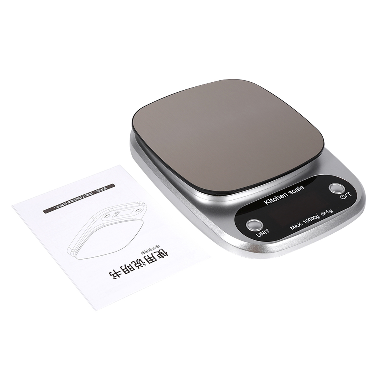 Digitale Elektronische Küchenwaage Mit Lcd-display, 10 Kg/g, Mit Lebensmittelwiege- Und Berechnungsfunktion (1 Stück).