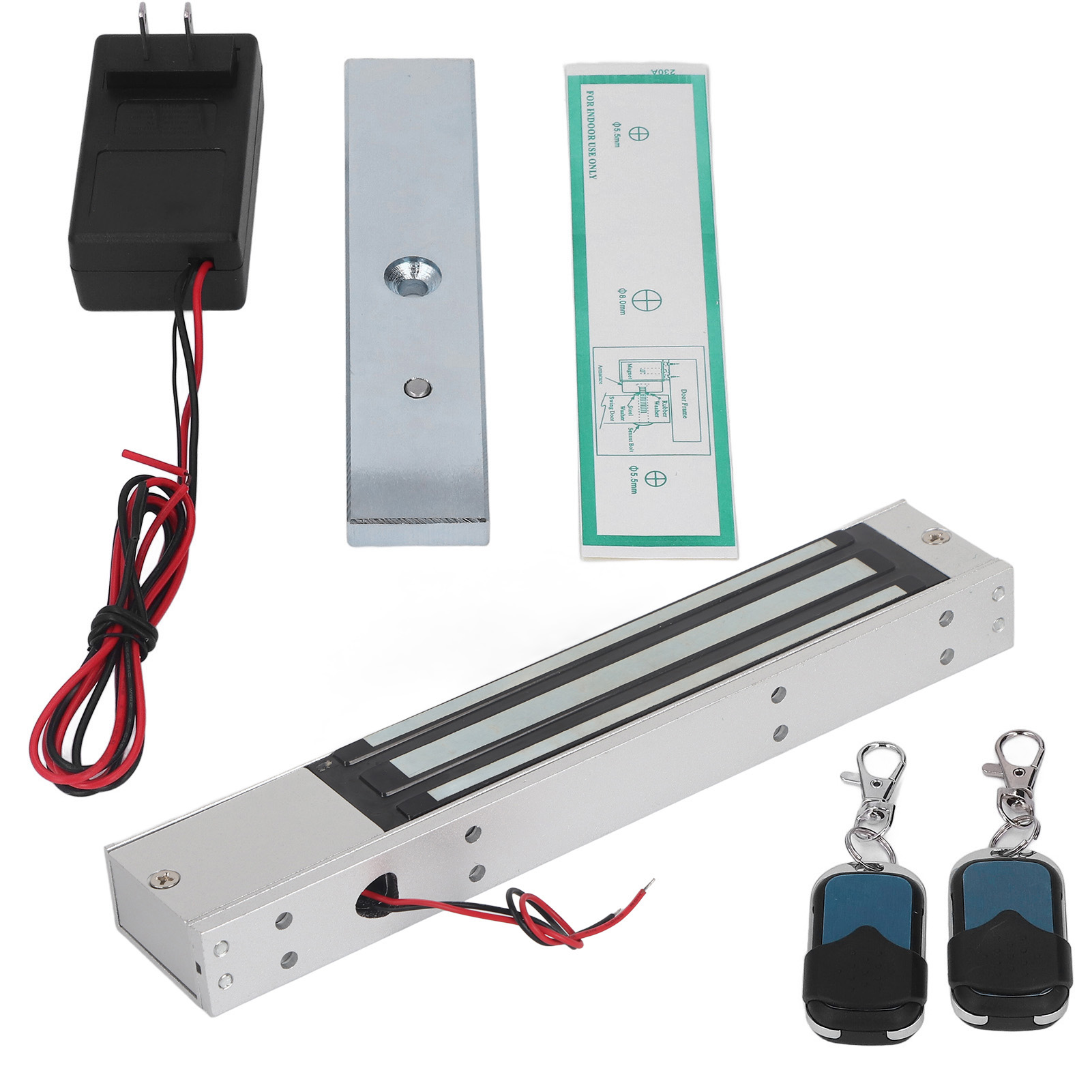 280 Kg (600 Lbs) Elektromagnetisches Türschloss Mit Fernbedienung Für Notverriegelungen An Glas- Und Aluminiumtüren