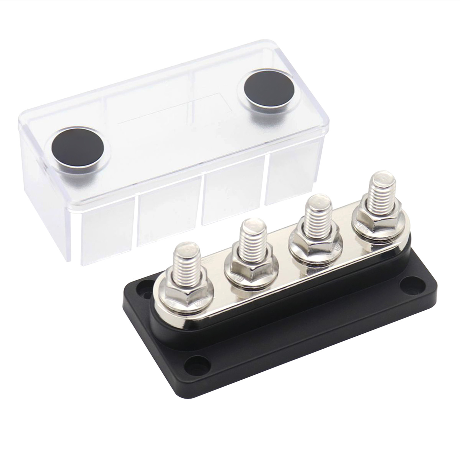 300-a-stromverteilerblock, 4 X 3/8"-sammelschiene, 48 V Dc, Gehäuse Mit Transparenter Abdeckung