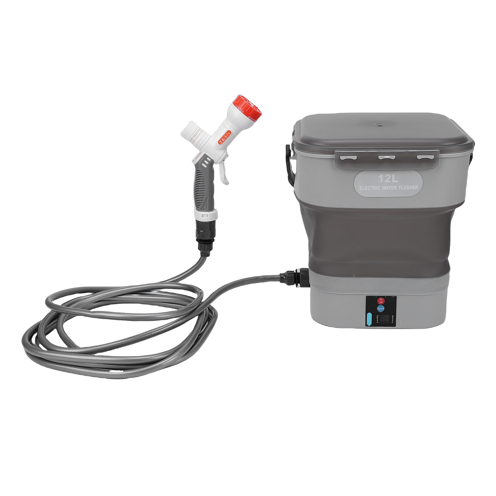 Wiederaufladbares Akku-sprühgerät, Tragbarer Elektrischer Hochdruckreiniger Mit 12-liter-falttank Für Haus, Garten Und Rasen.